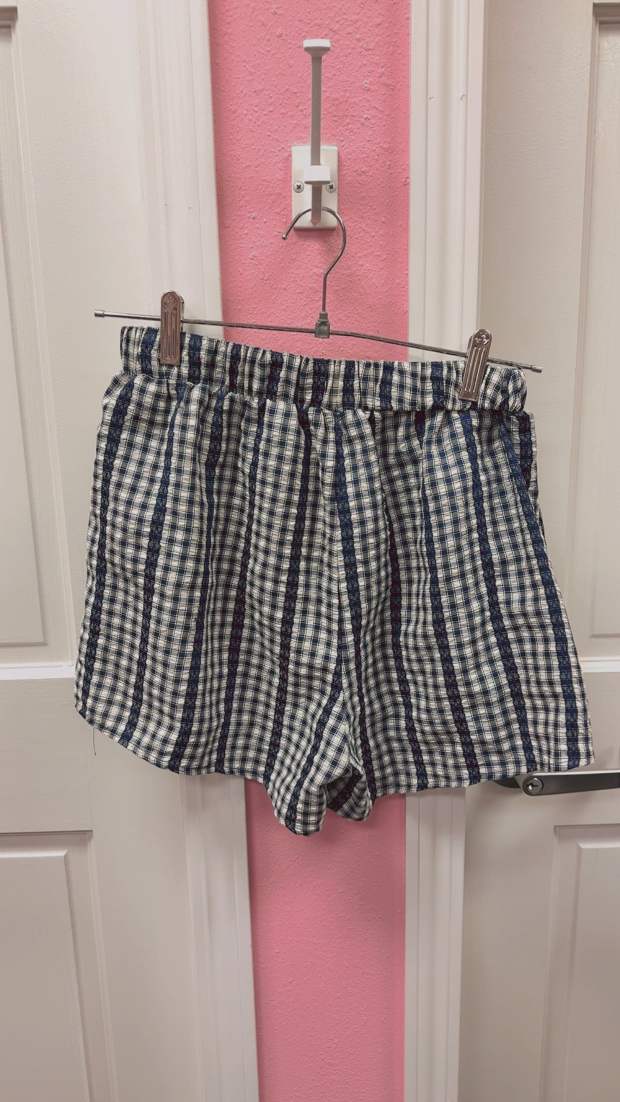 33 Coast Gingham & Lace Boxer Shorts Size S/M