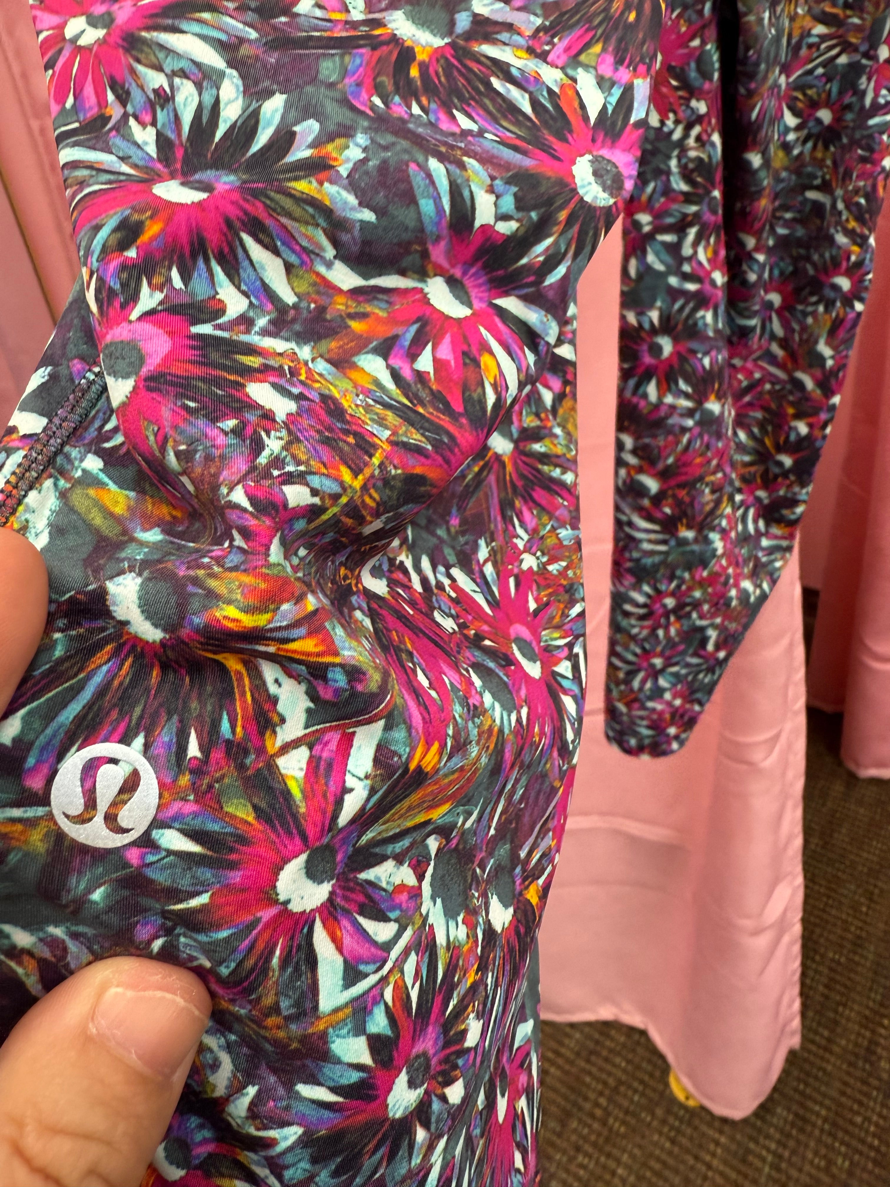 Lululemon Base Pace High Rise Leggings Floral Electric Size 18