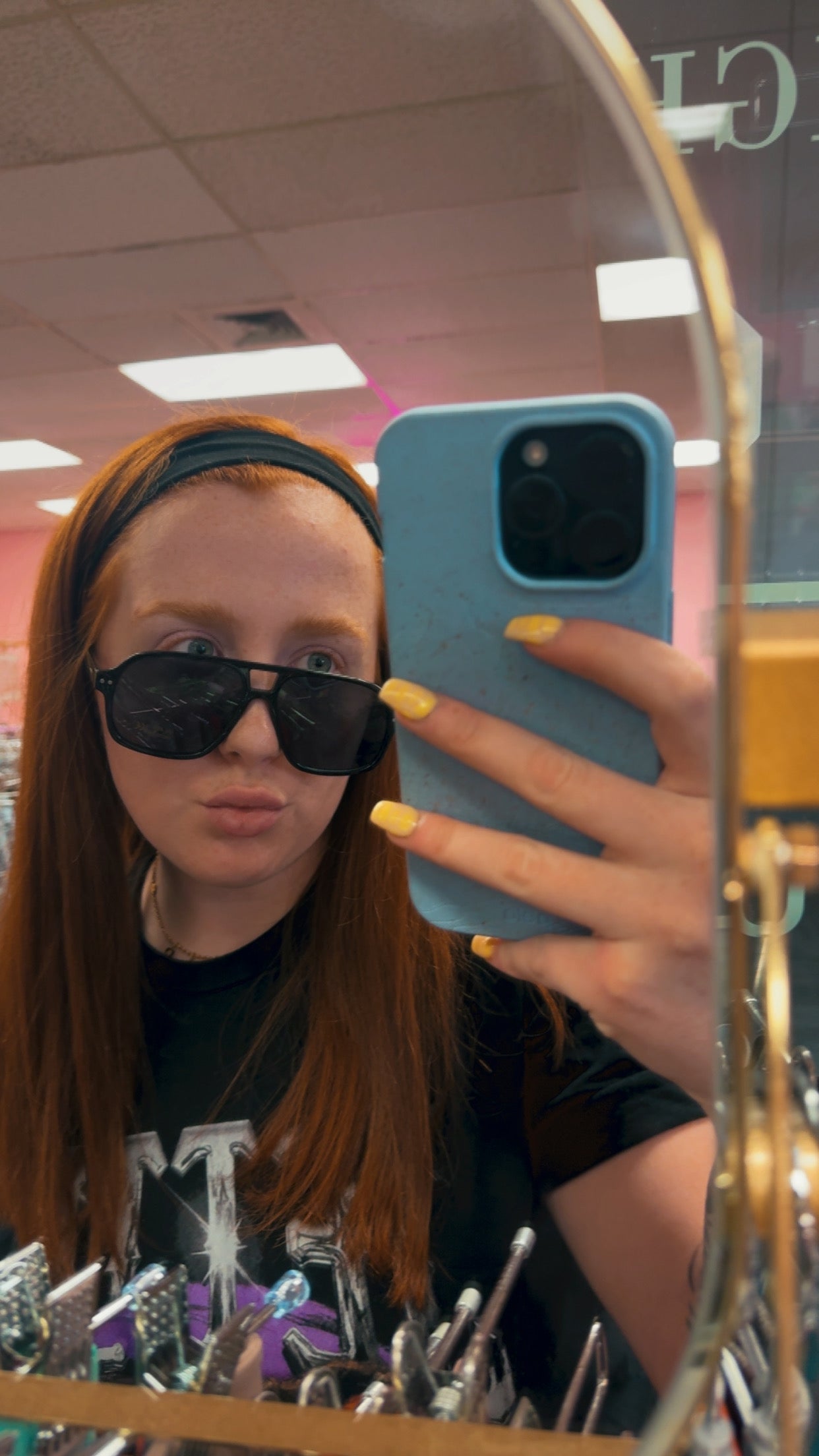 $8 SUNNIES/ Black Acetate Aviator