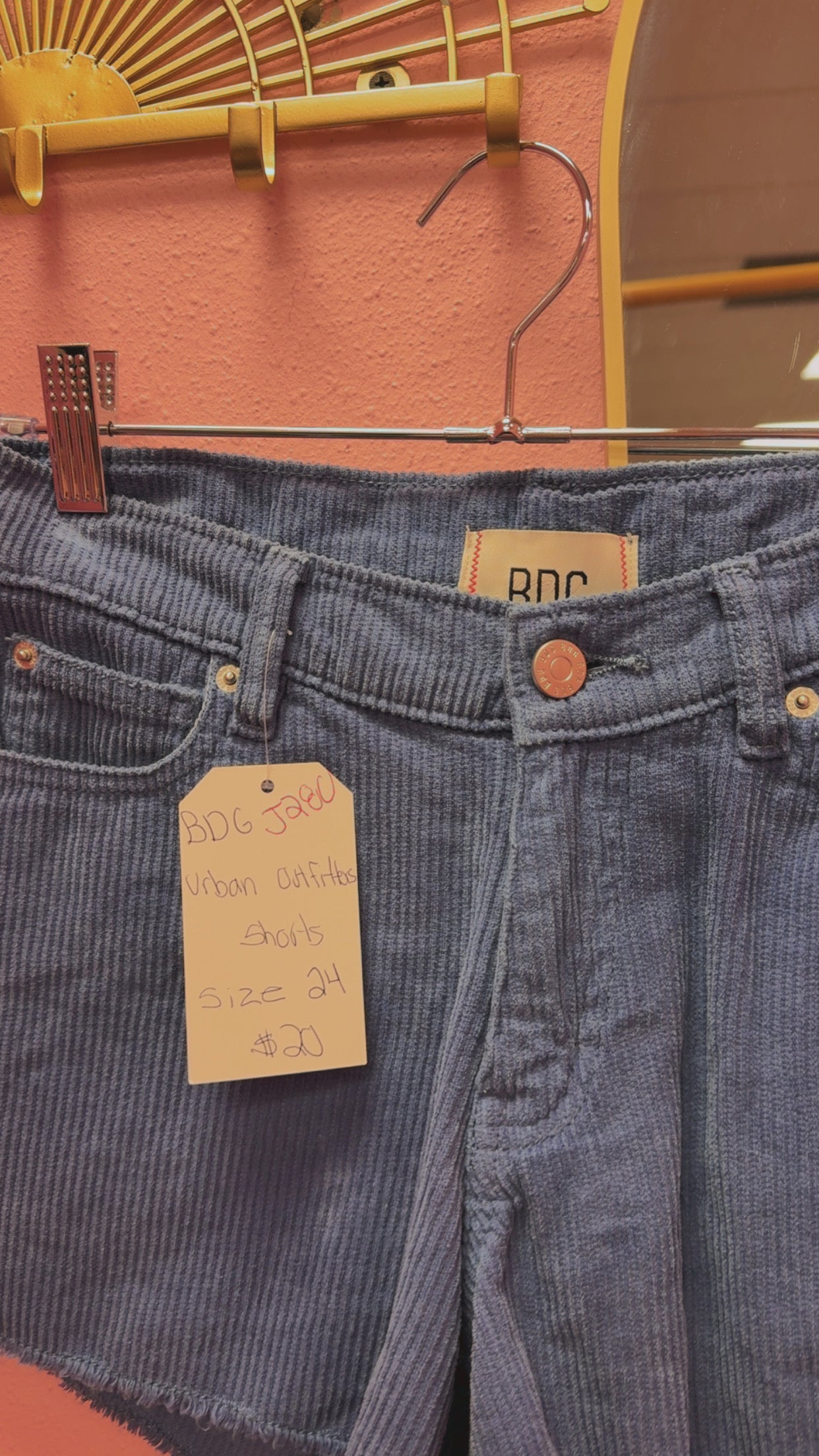 Urban Outfitters BDG Corduroy Shorts Size 24