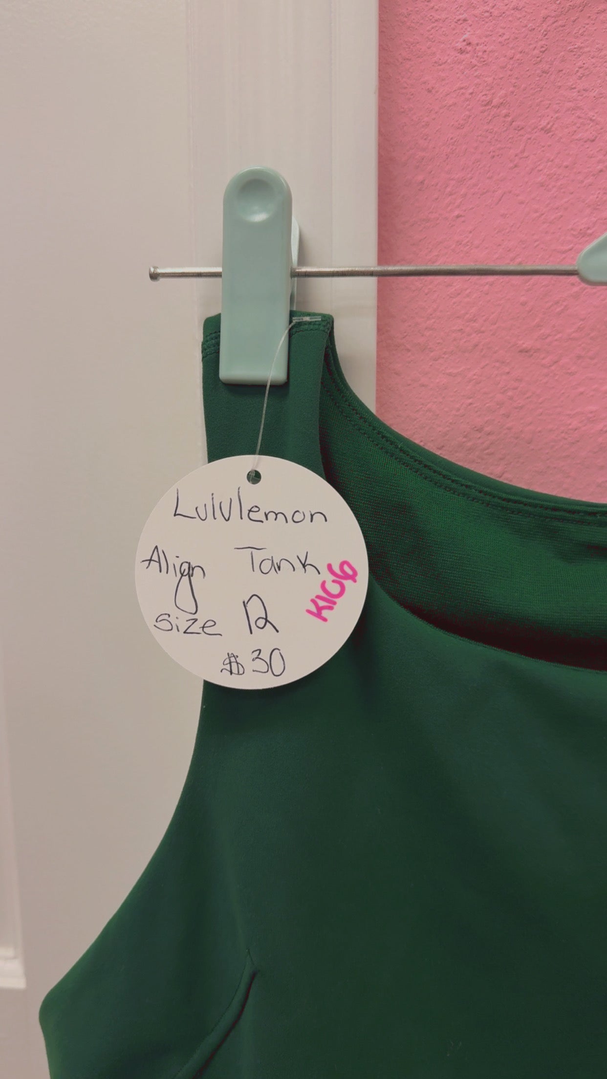 Lulu🍋 Invigorate Training Tank Size 12- EVERGLADE GREEN