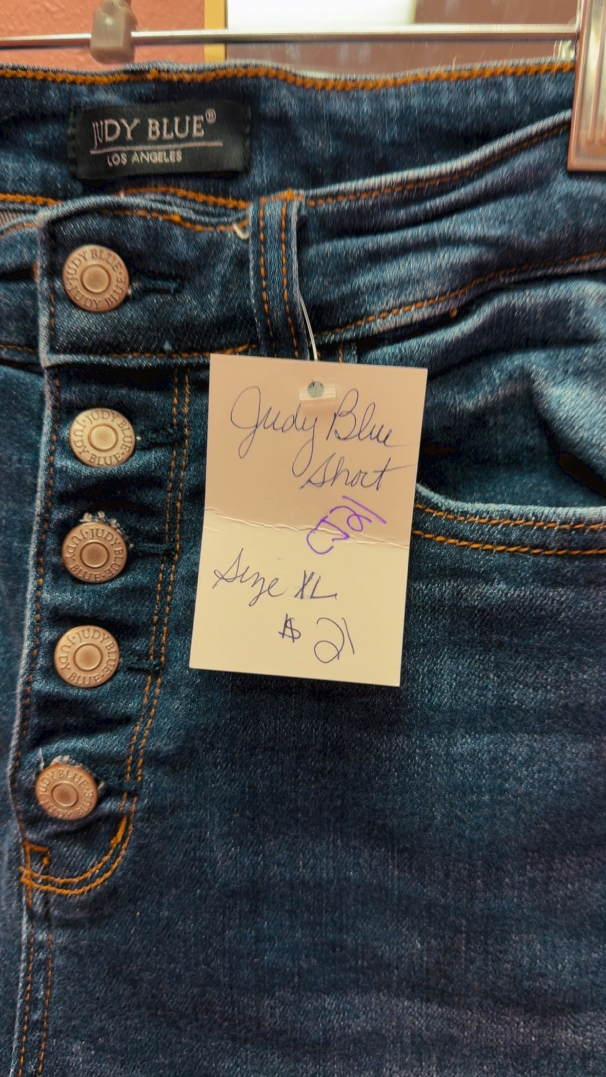 Judy Blue Button Fly Shorts Size XL