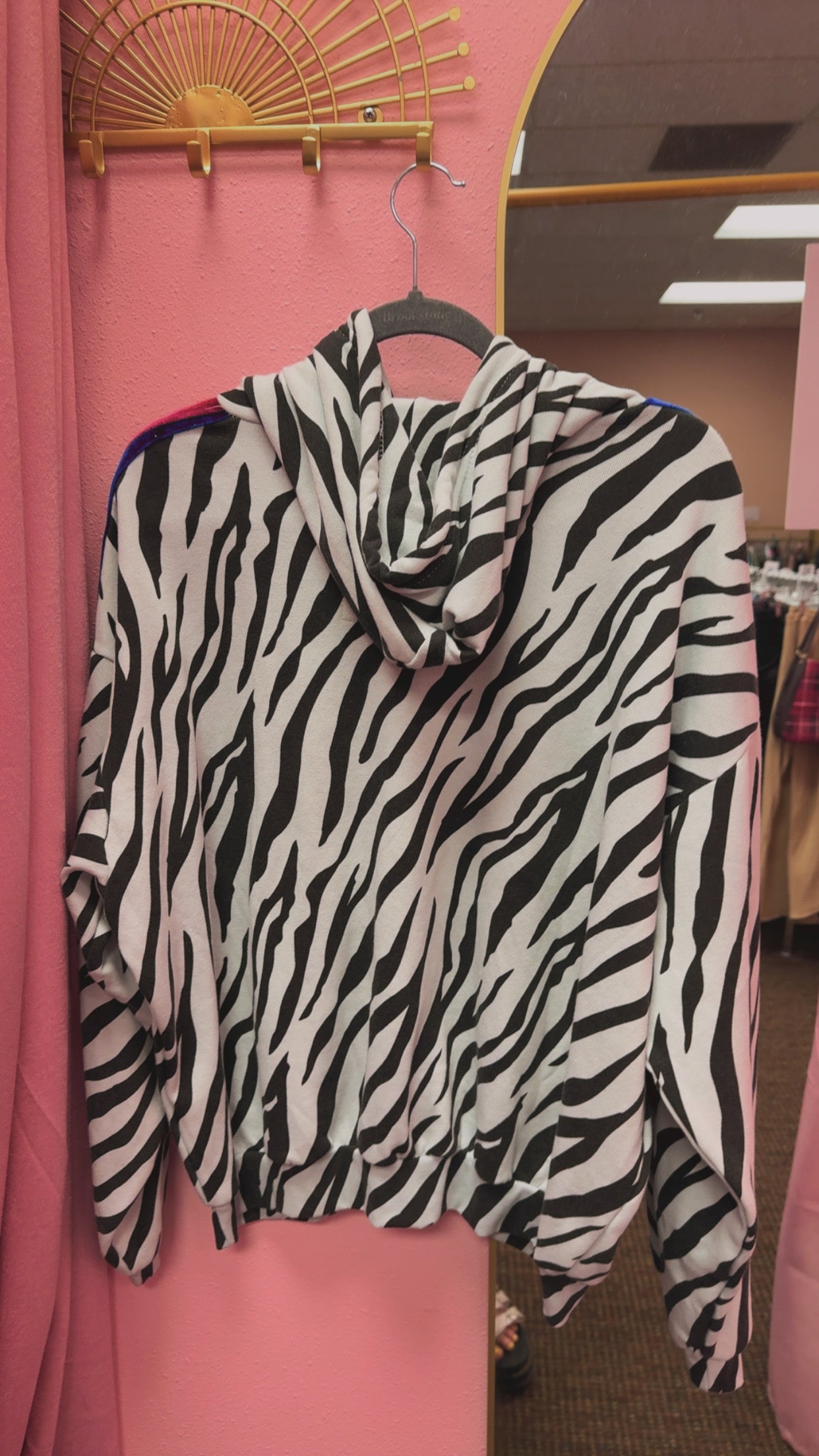 Aviator Nation Zebra Hoodie Size Medium