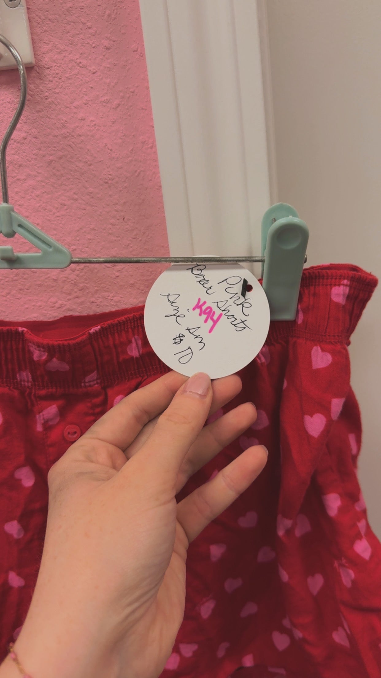 VS Pink Boxer Shorts Size Small