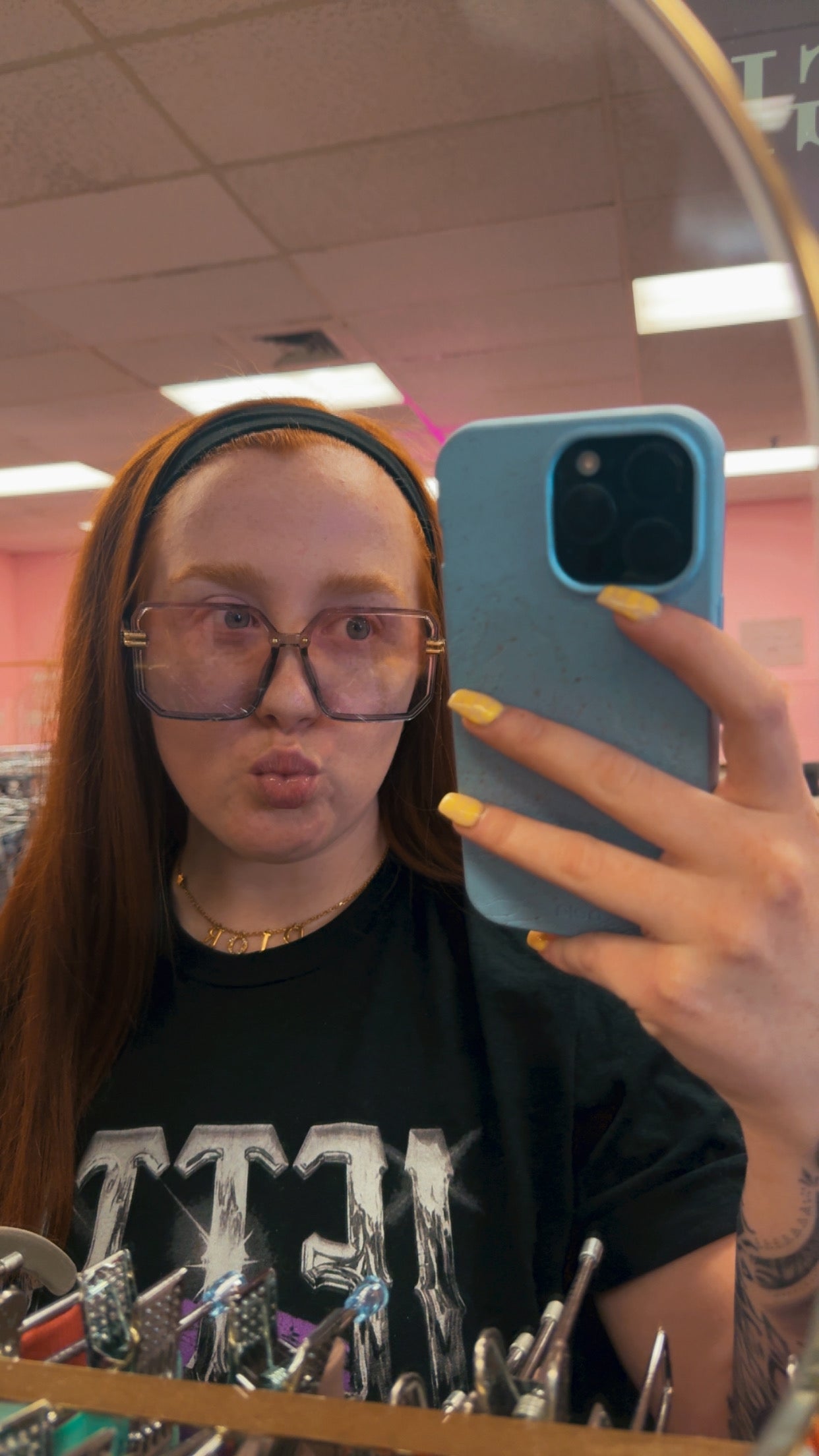 $8 SUNNIEZ- Ombré Purple & Pink Oversized Squares