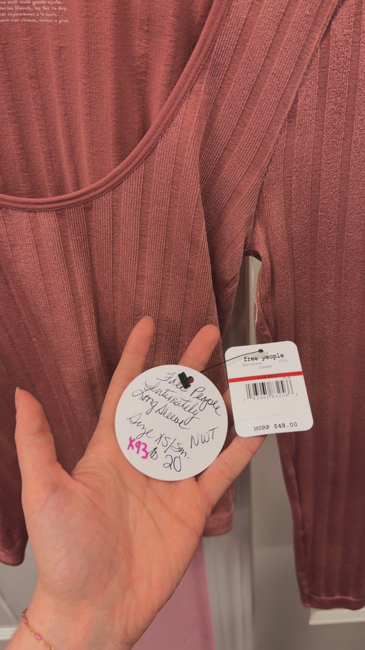 Free People NWT Long Sleeve Size XS/Small