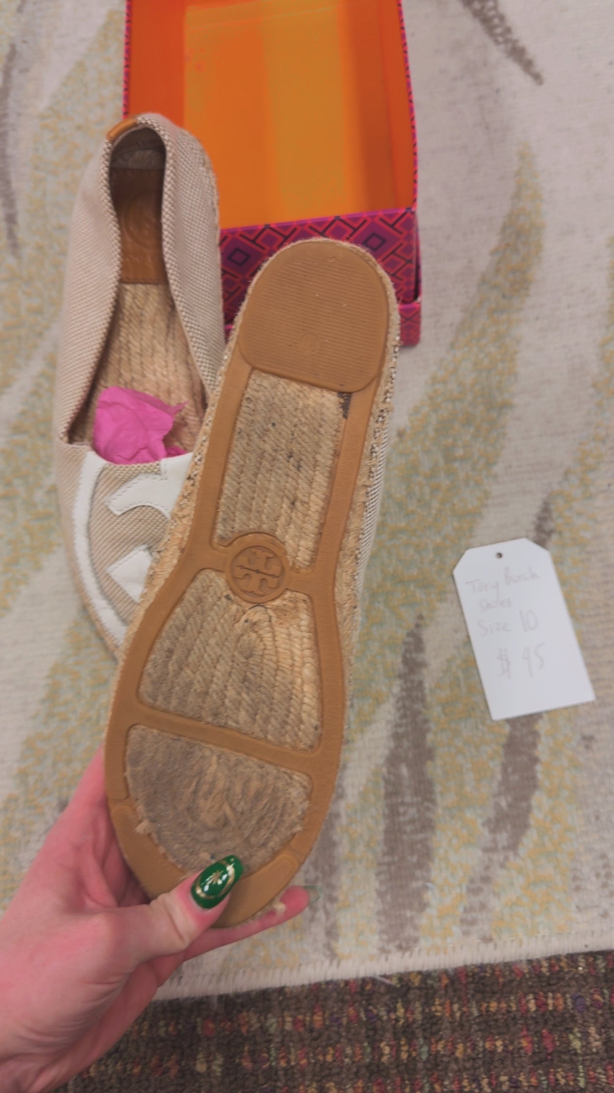 Tory Burch Slip Ons Size 10