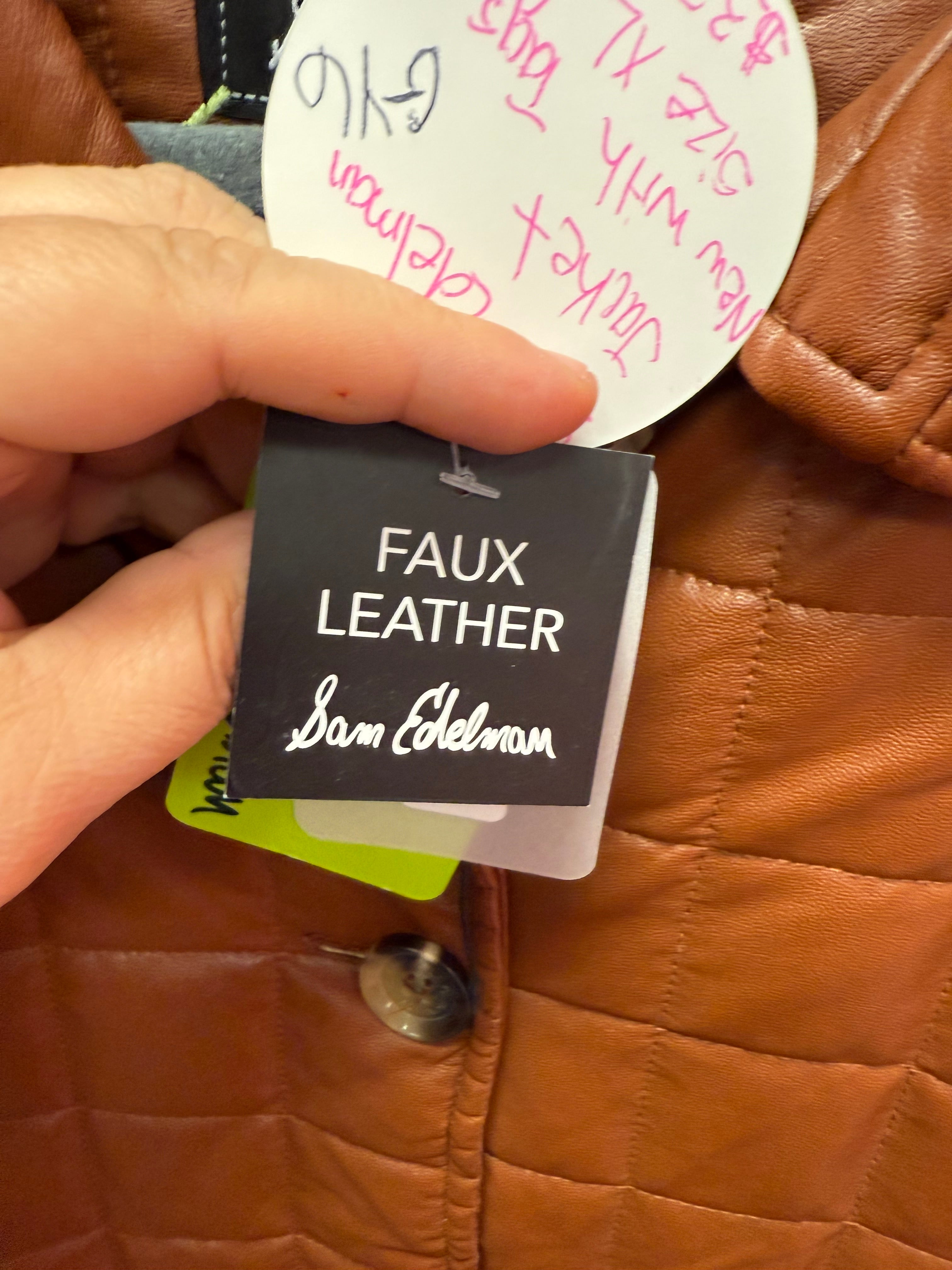 Sam Edelman Faux Leather XL Jacket NWT