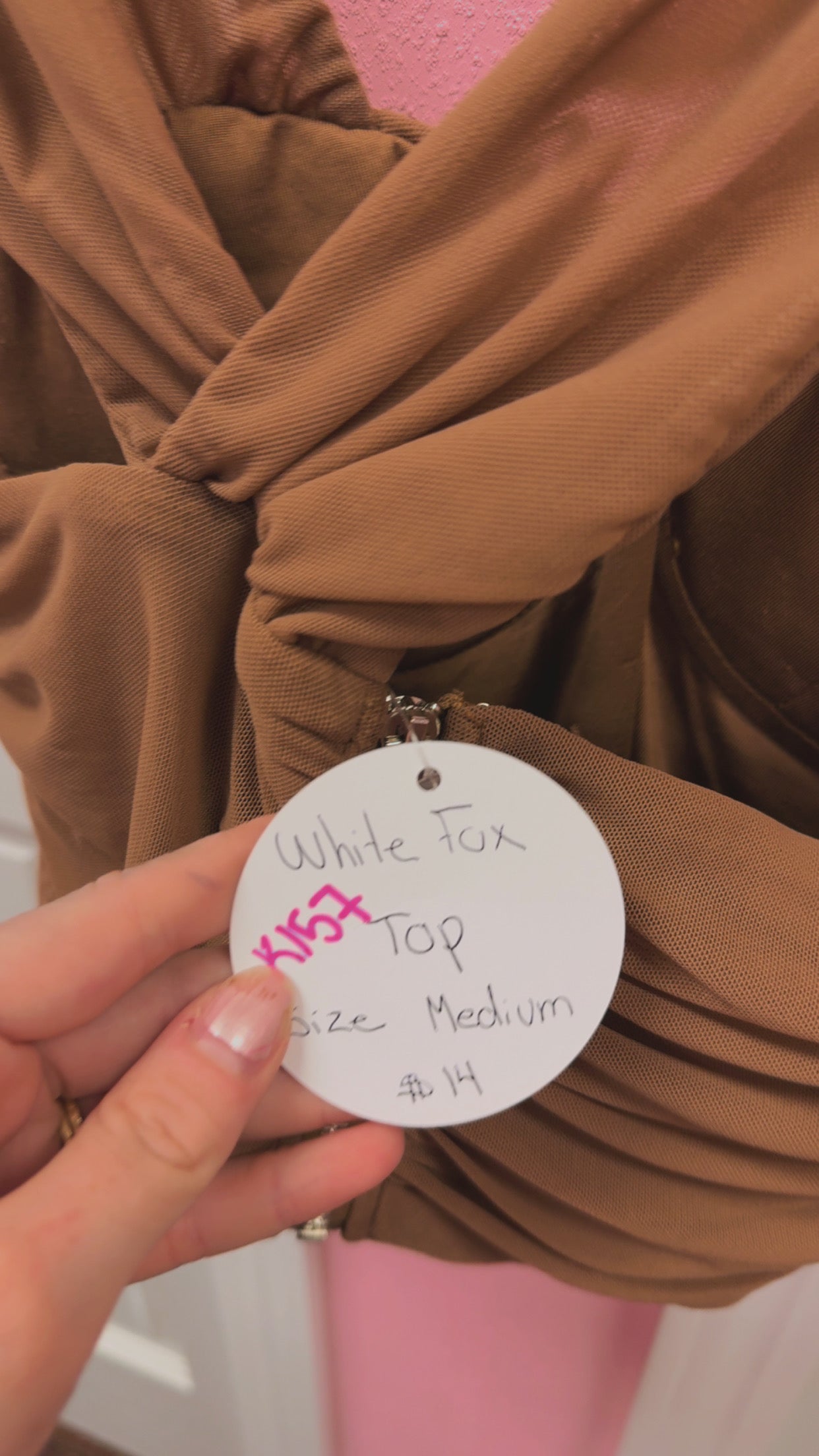 White Fox Corset Style Top Size Medium