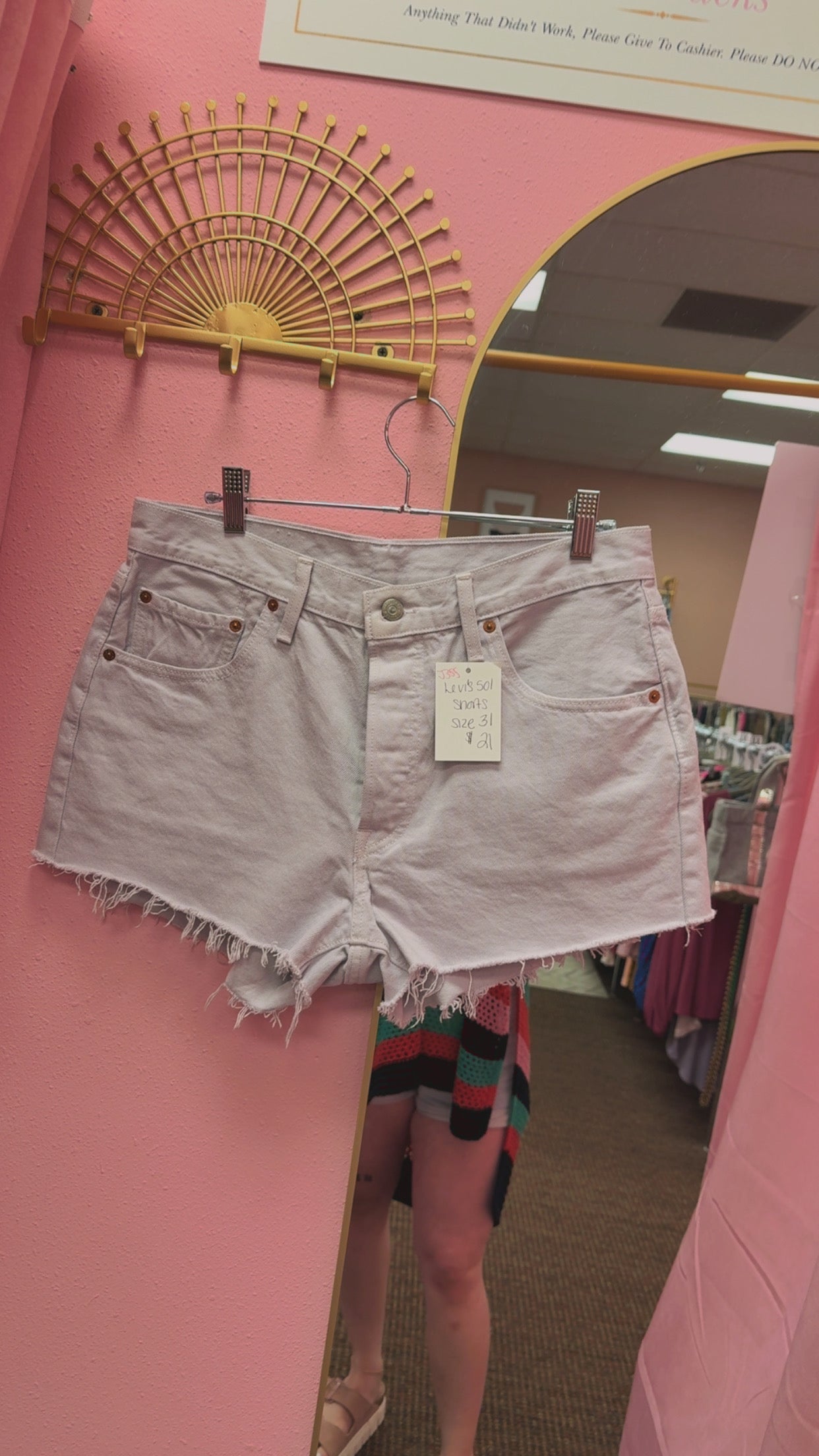 Levi’s 501 Lilac Shorts Size 31