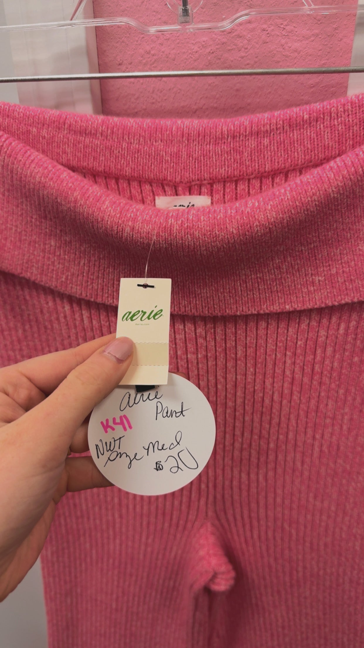 Aerie NWT Fold Over Knit Flares Size Medium