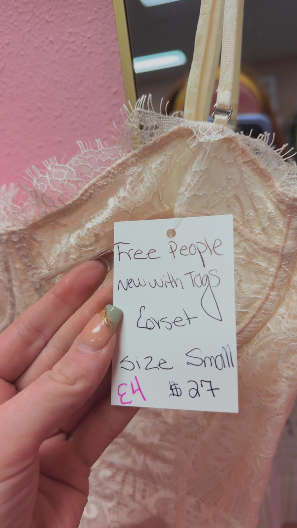 Free People NWT Corset Size Small RETAILS $68