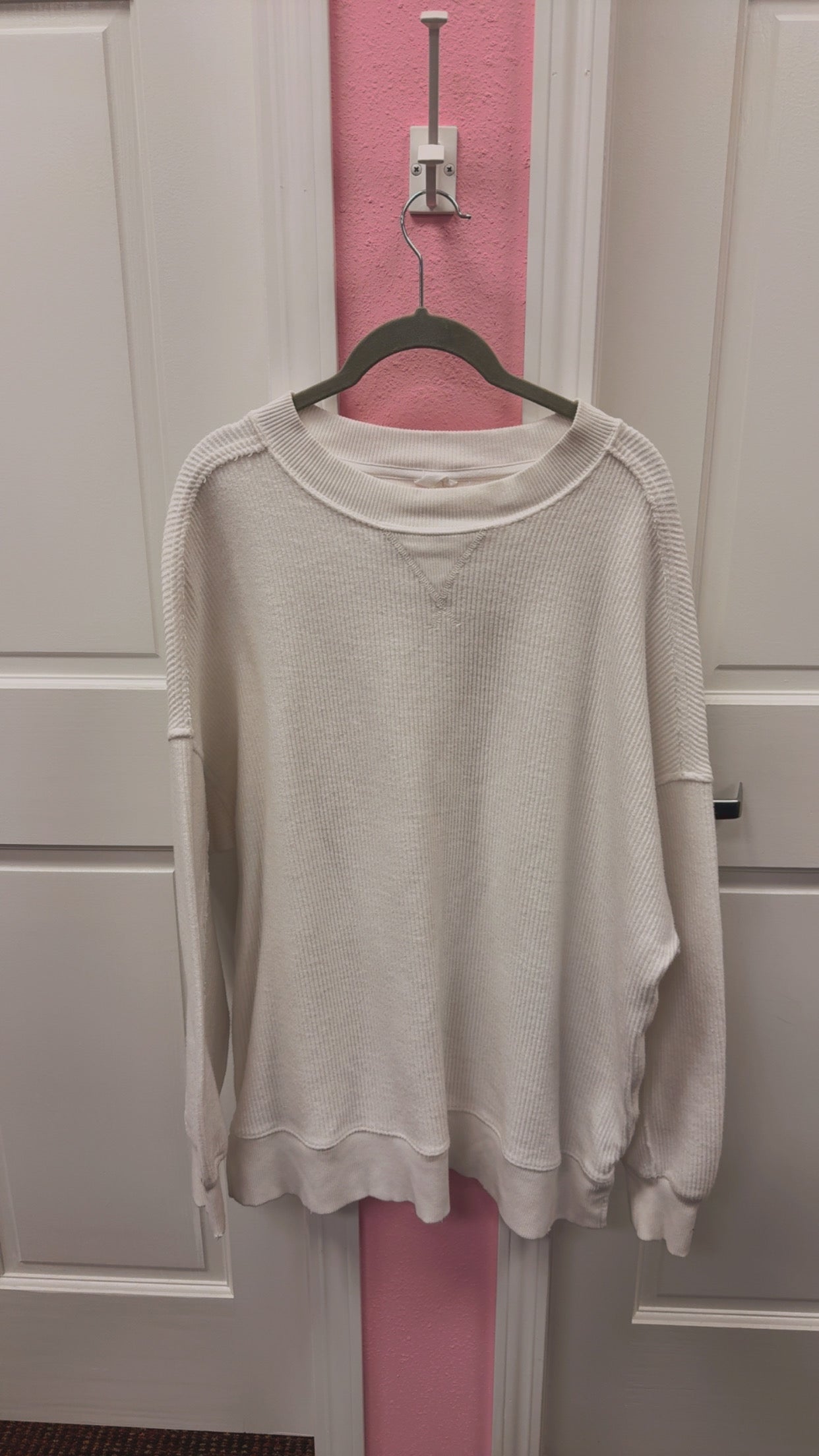 Aerie Corded Ribbed Crewneck Size Medium