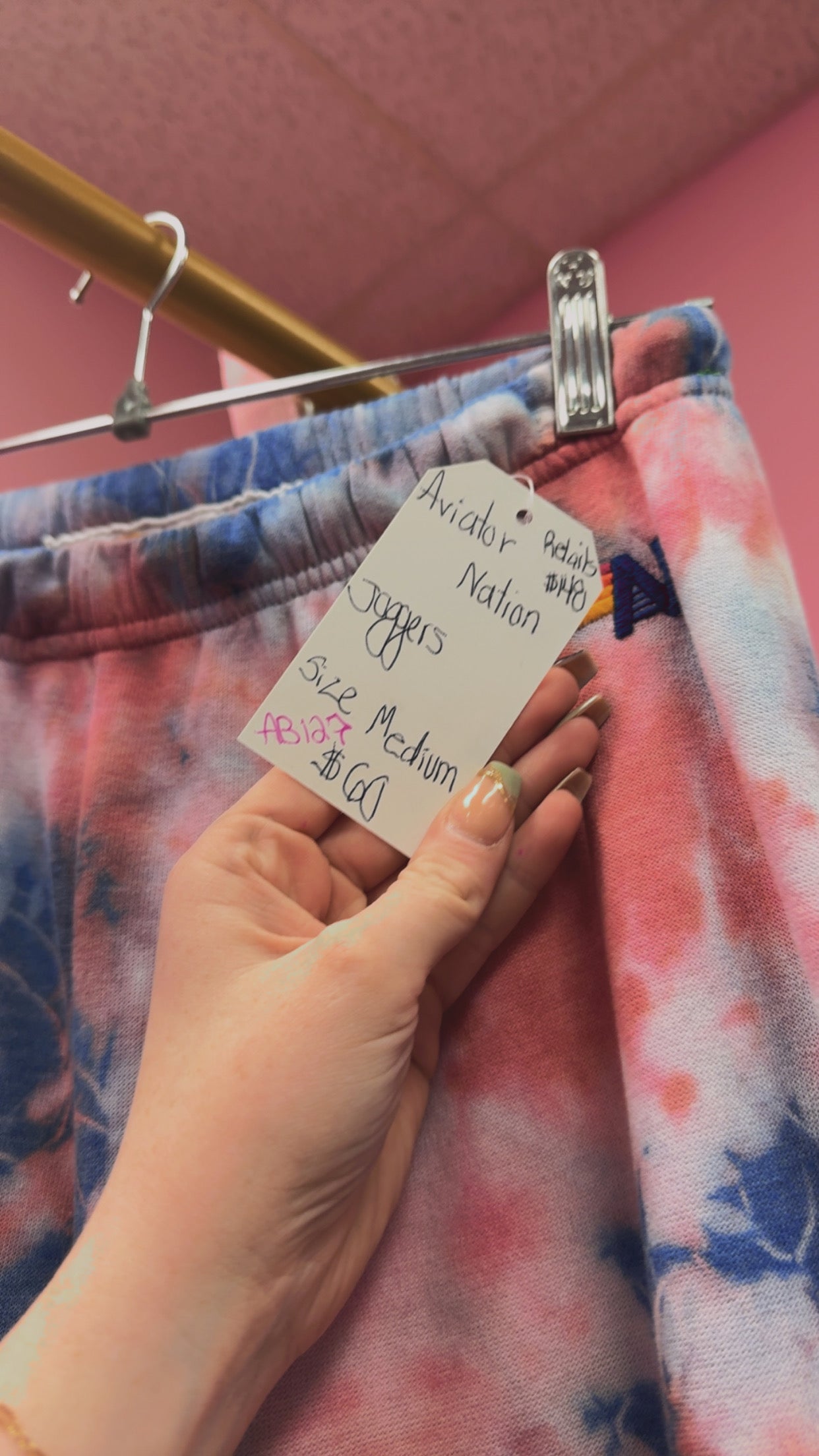 Aviator Nation Tye Dye Joggers Size Medium RETAILS $148
