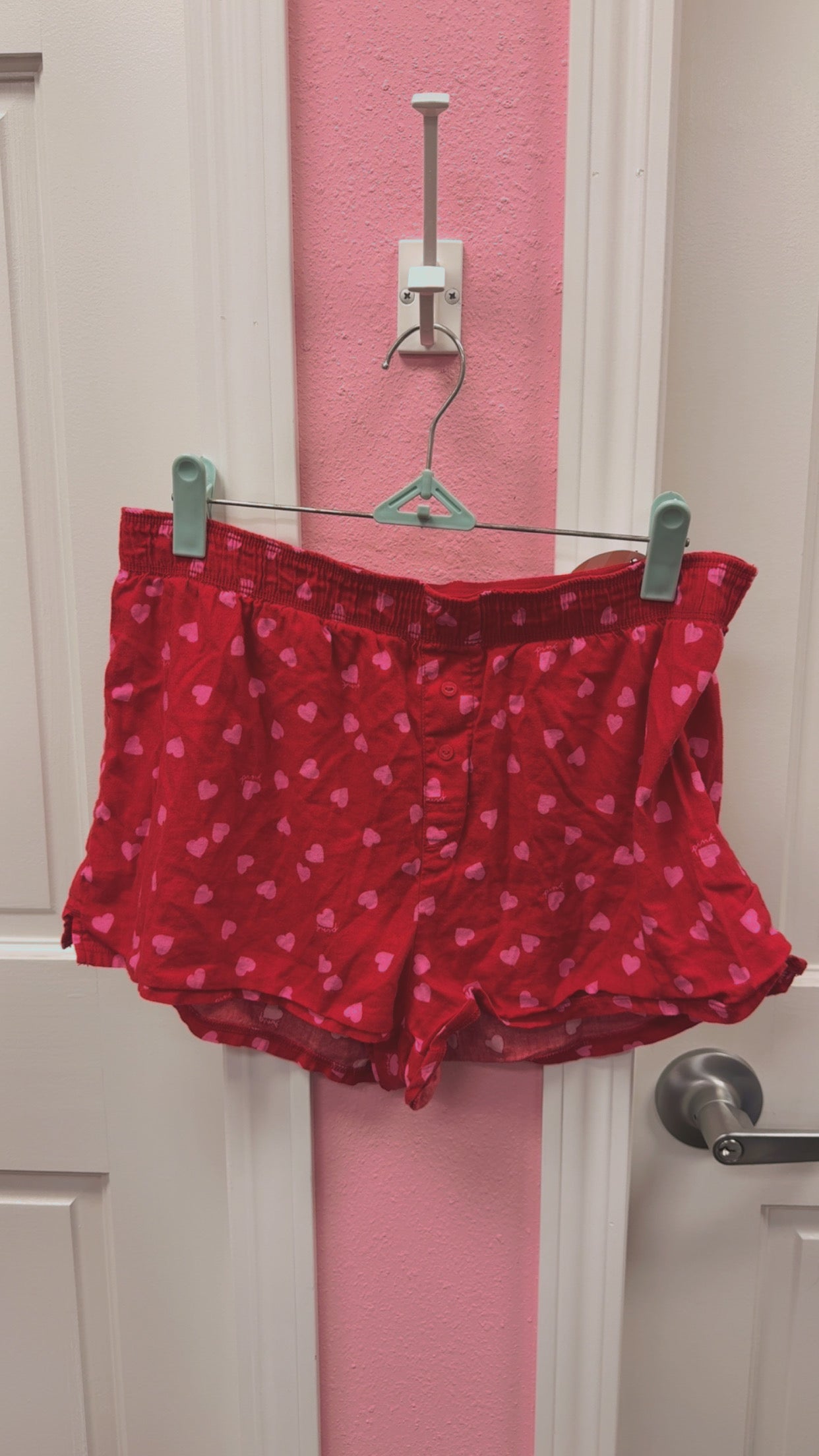 VS Pink Boxer Shorts Size Small
