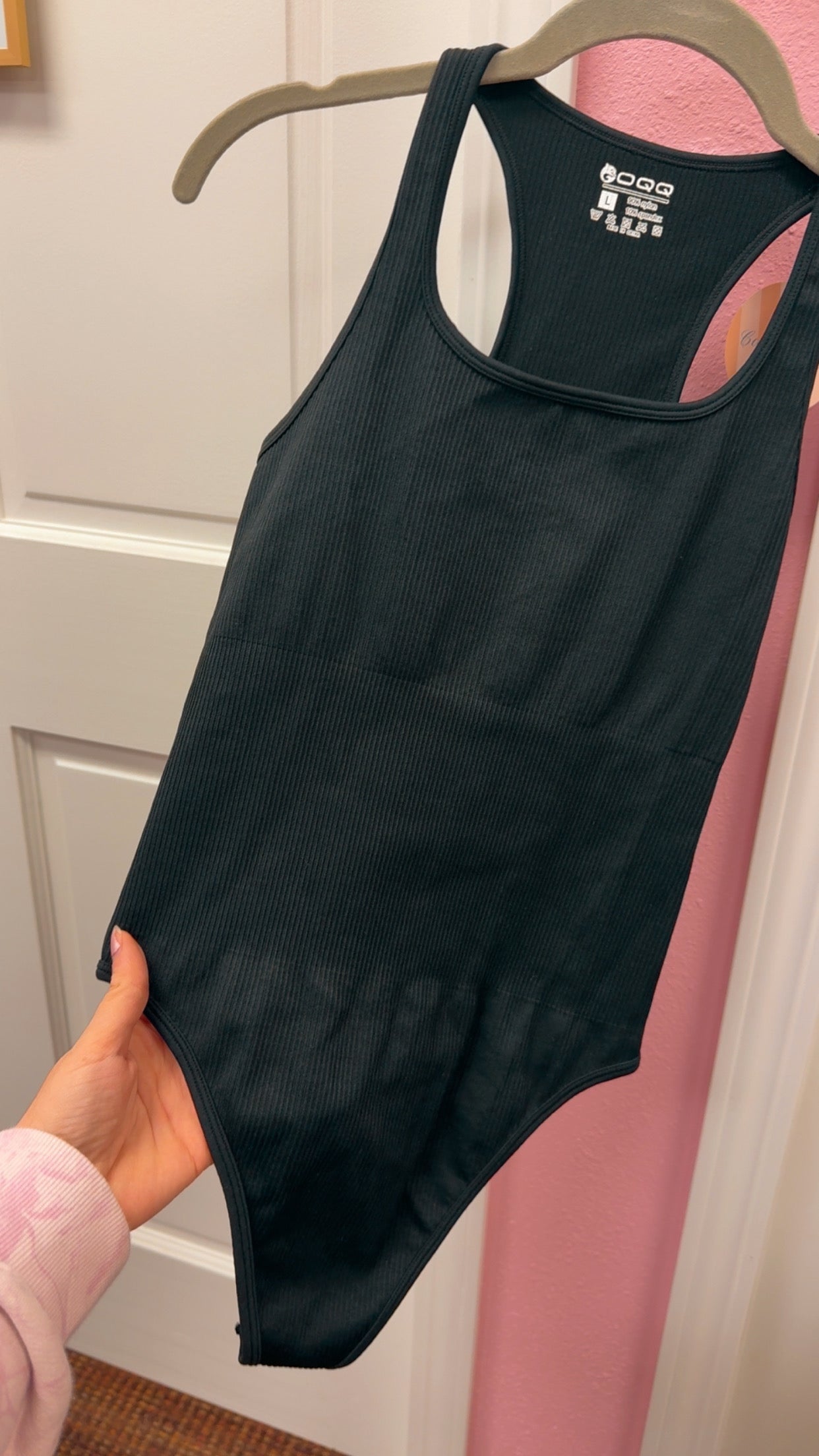 OQQ Bodysuit W/ Slimming Tummy Panel Size Large