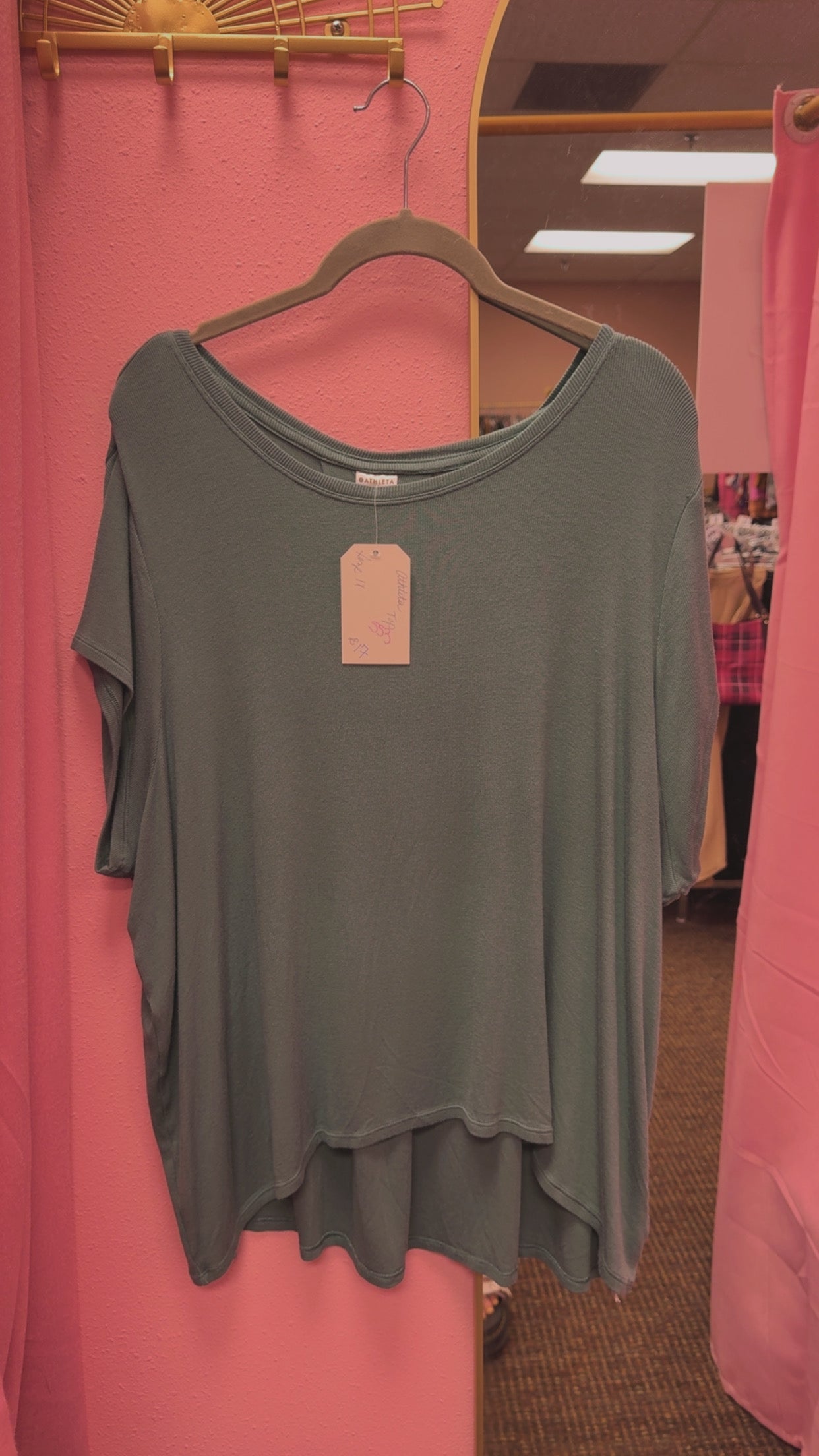 Athleta Ribbed Tee Size 1X