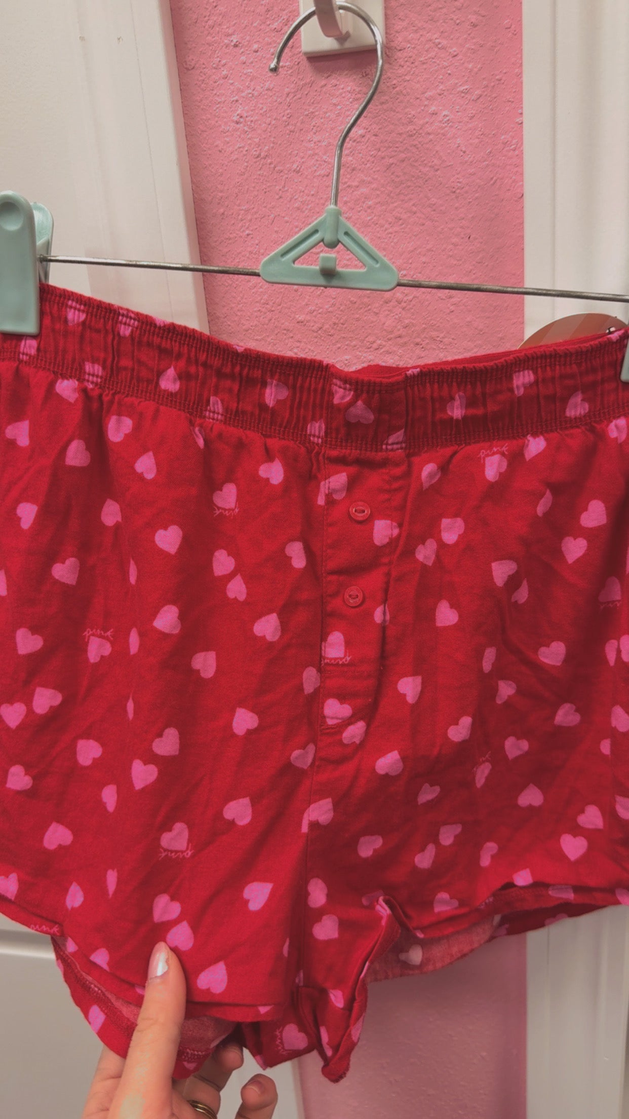 VS Pink Boxer Shorts Size Small