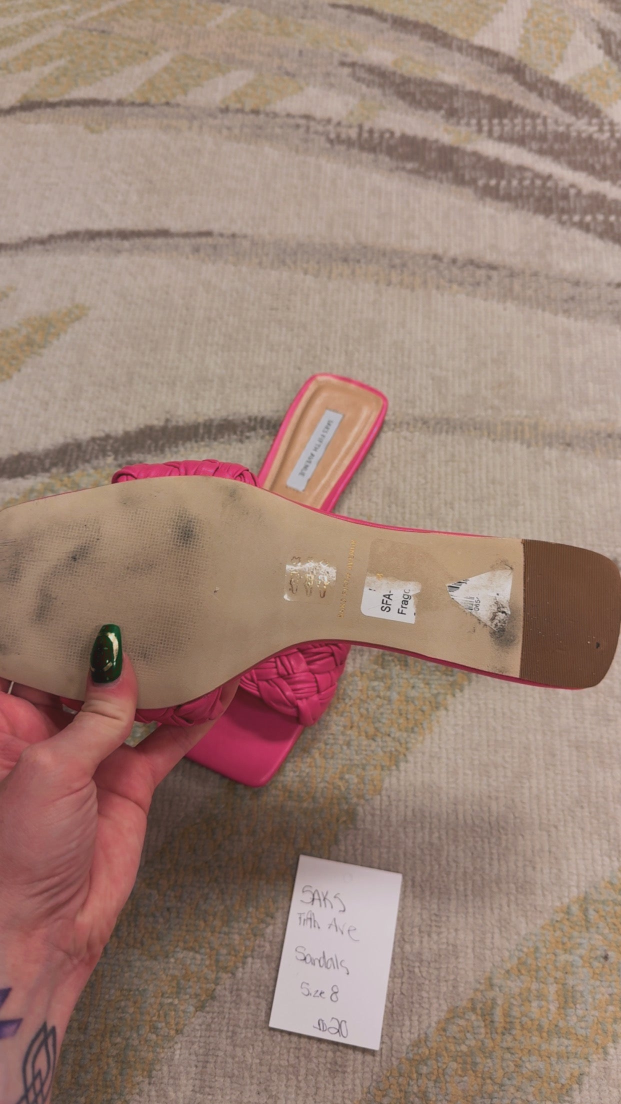 Saks Fifth Ave Sandals Size US 8