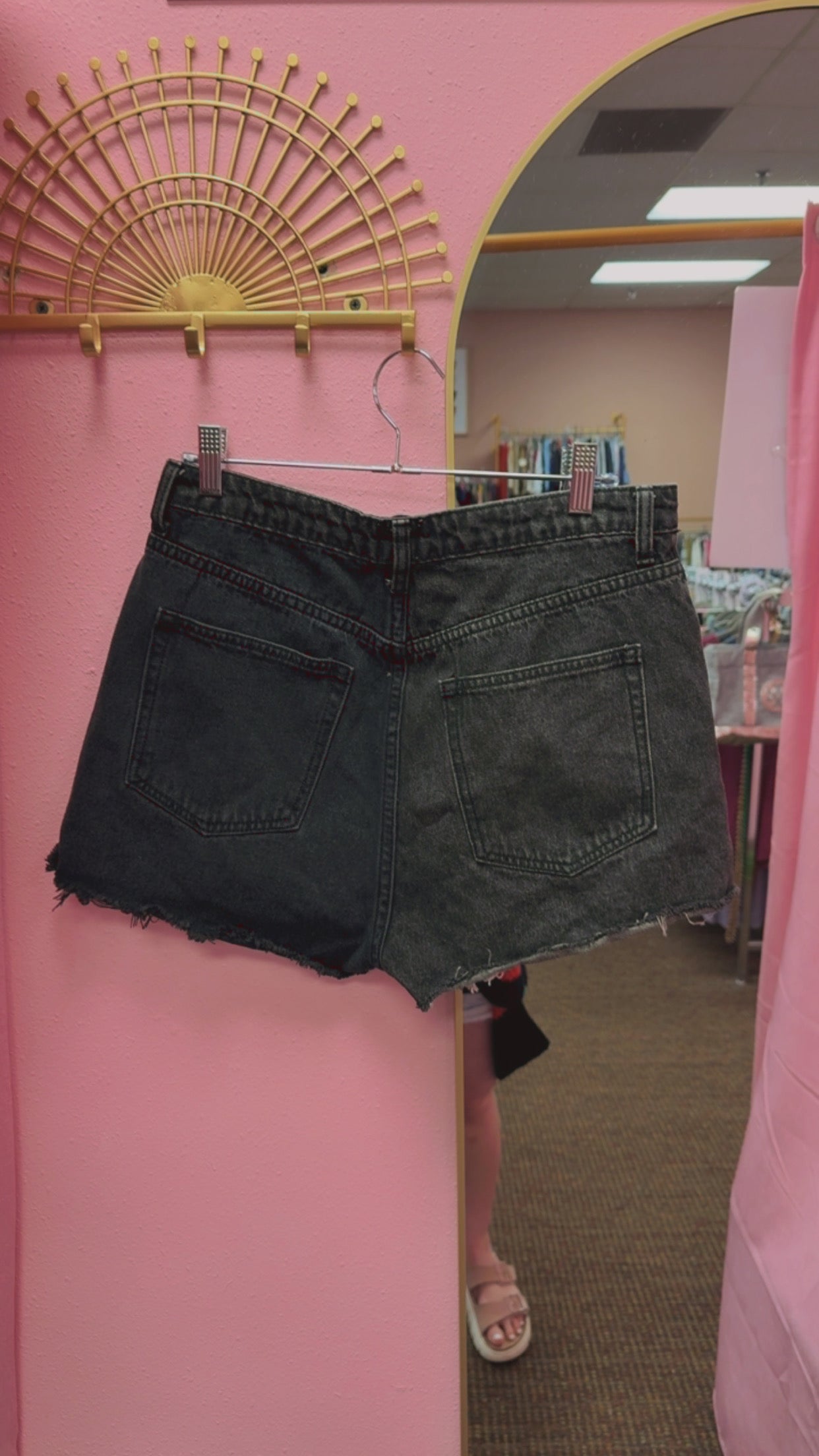 Princess Polly Half N Half Color-block Shorts Size 30
