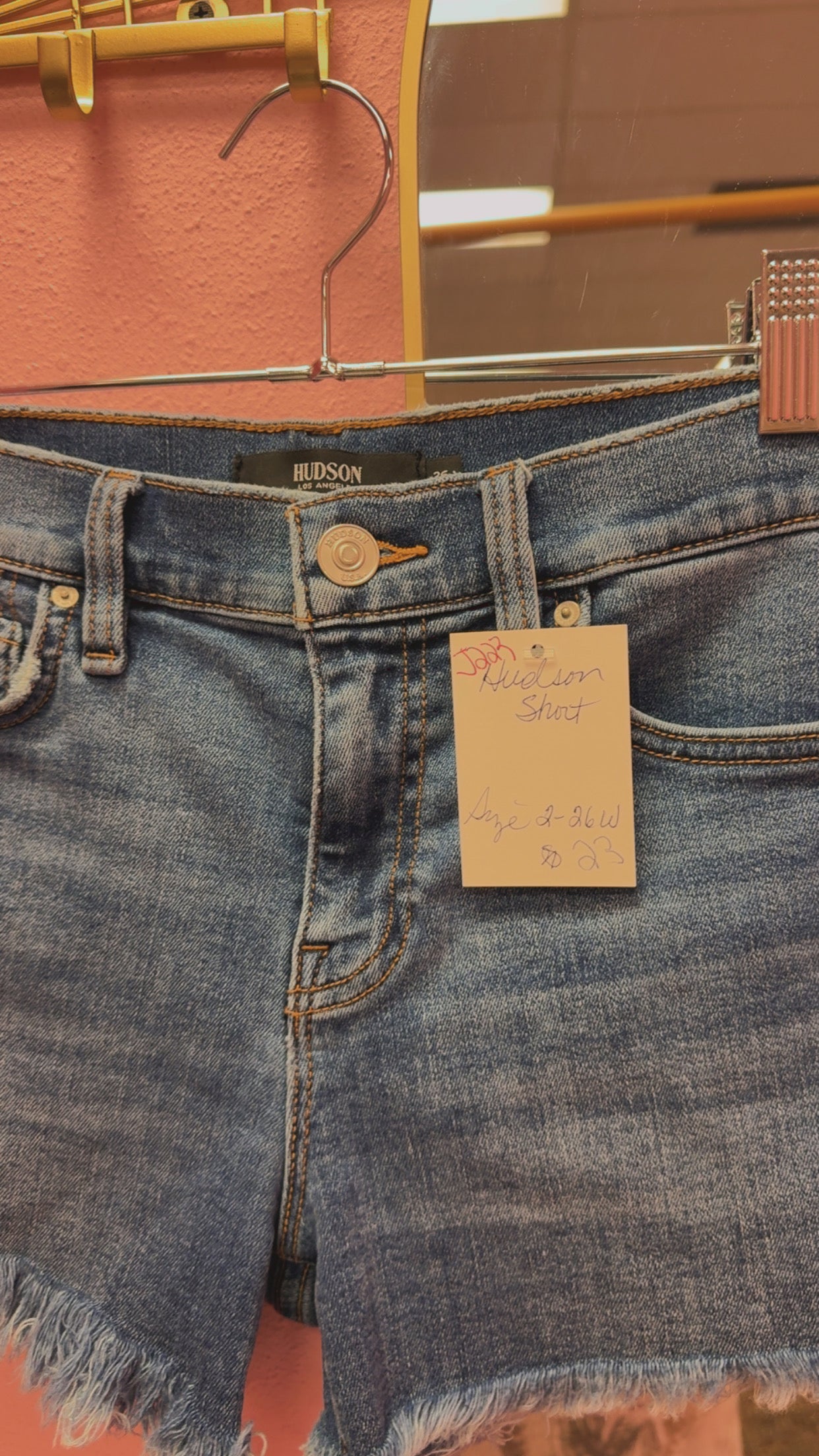 Hudson Los Angeles Denim Shorts Size 2/26