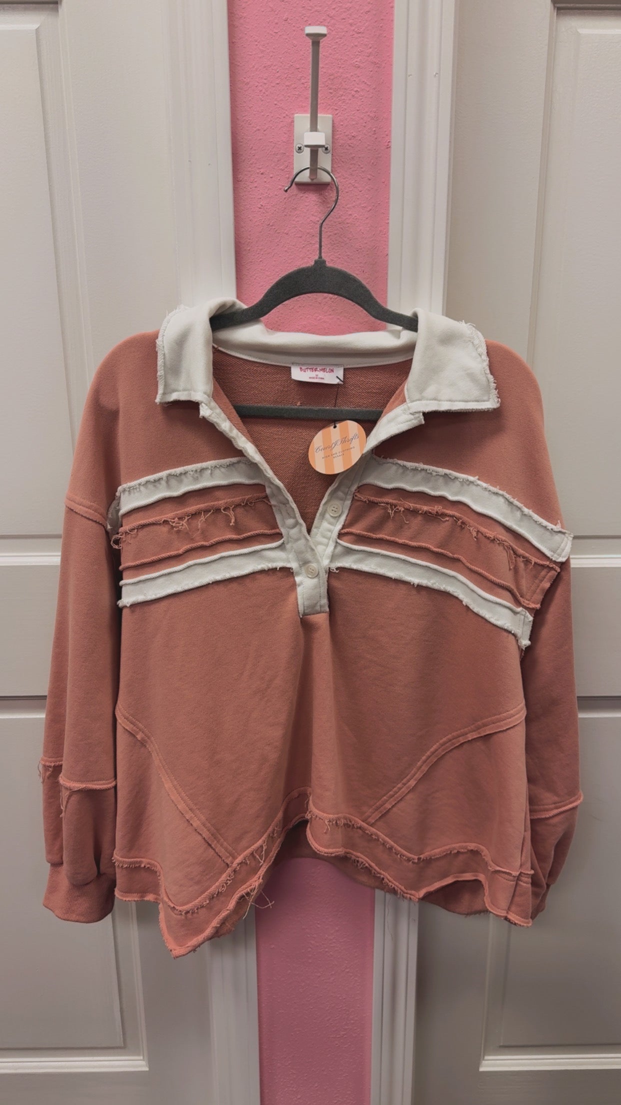 Buttermelon Boho Flowy Sweatshirt Size Medium