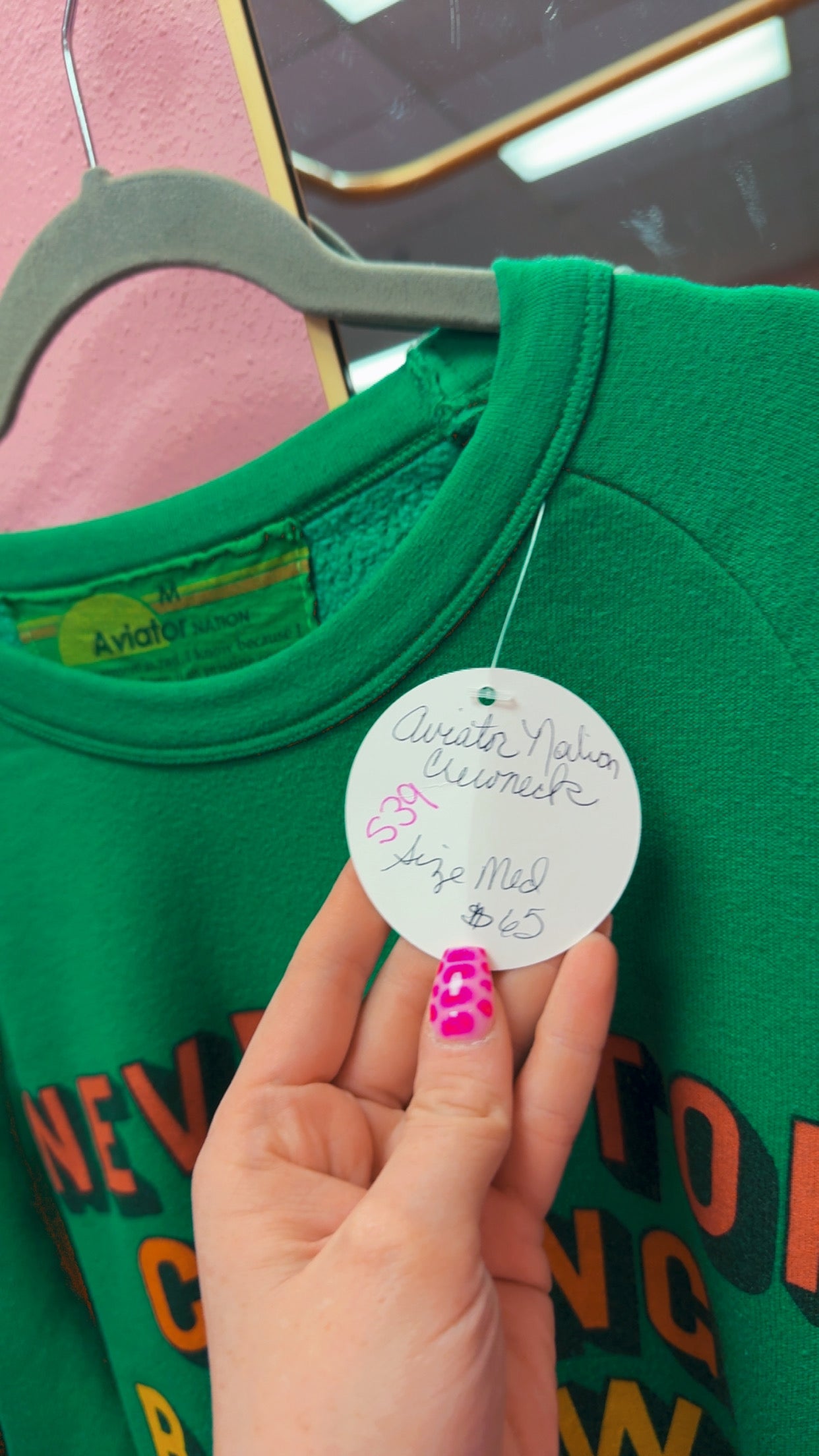 Aviator Nation “Never Stop Chasing Rainbows” Crewneck Size Medium