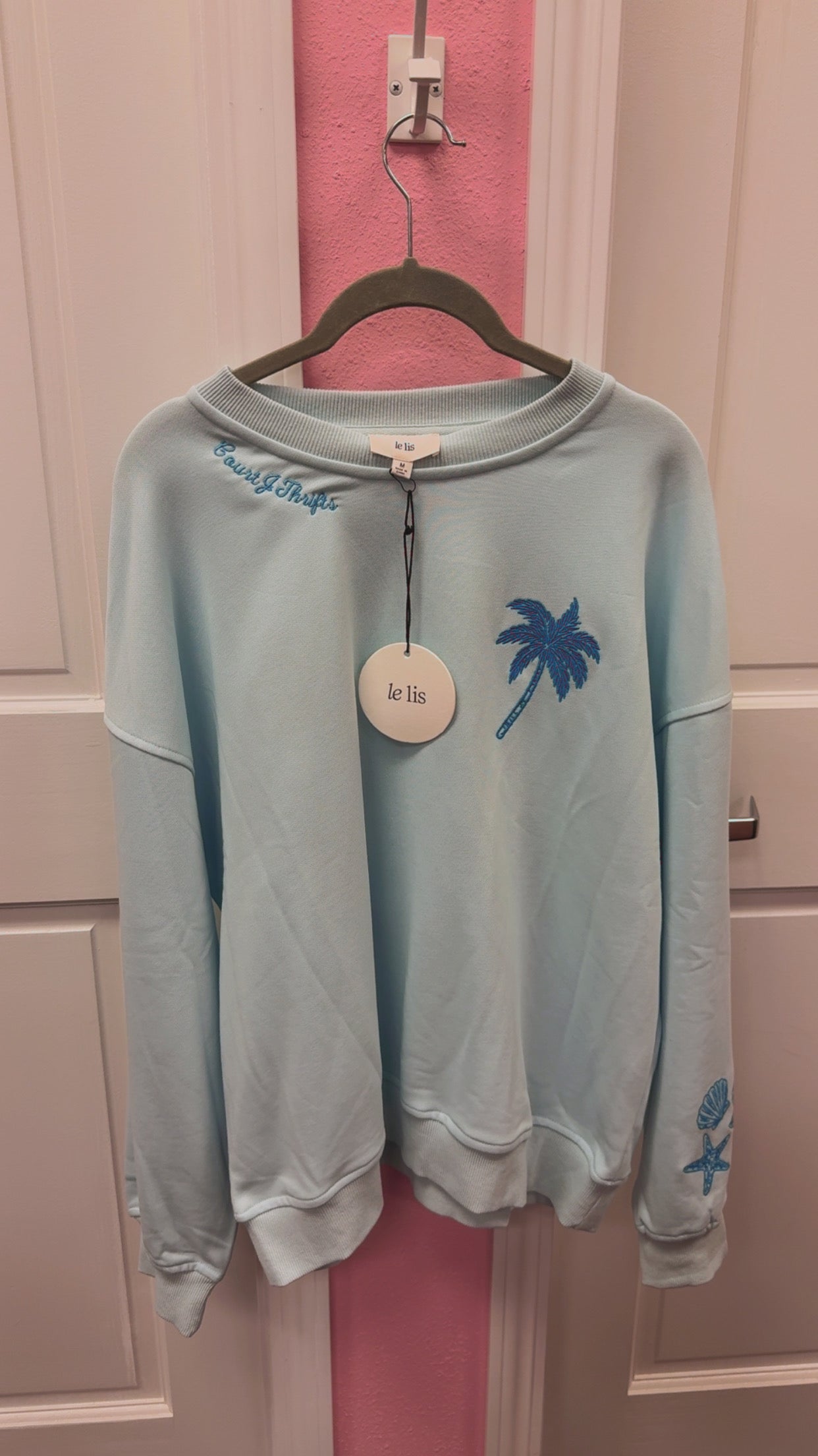 CourtJThrifts Le Lis Embroidered Crewneck