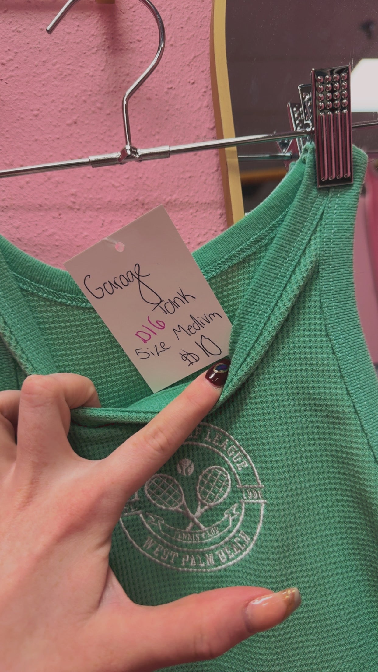Garage Crop Tank Size Medium