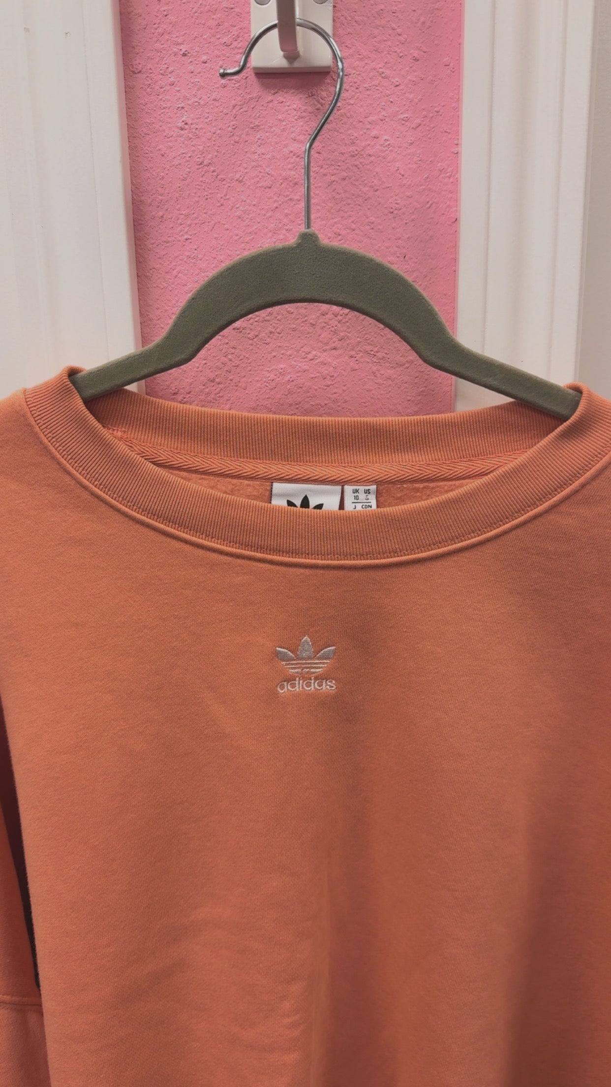 Adidas Peach Crewneck Size Small