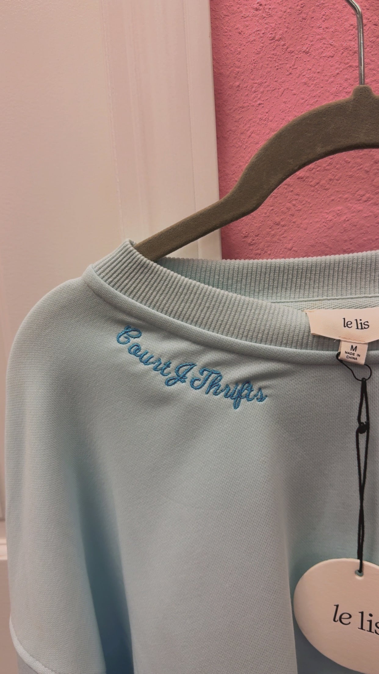 CourtJThrifts Le Lis Embroidered Crewneck