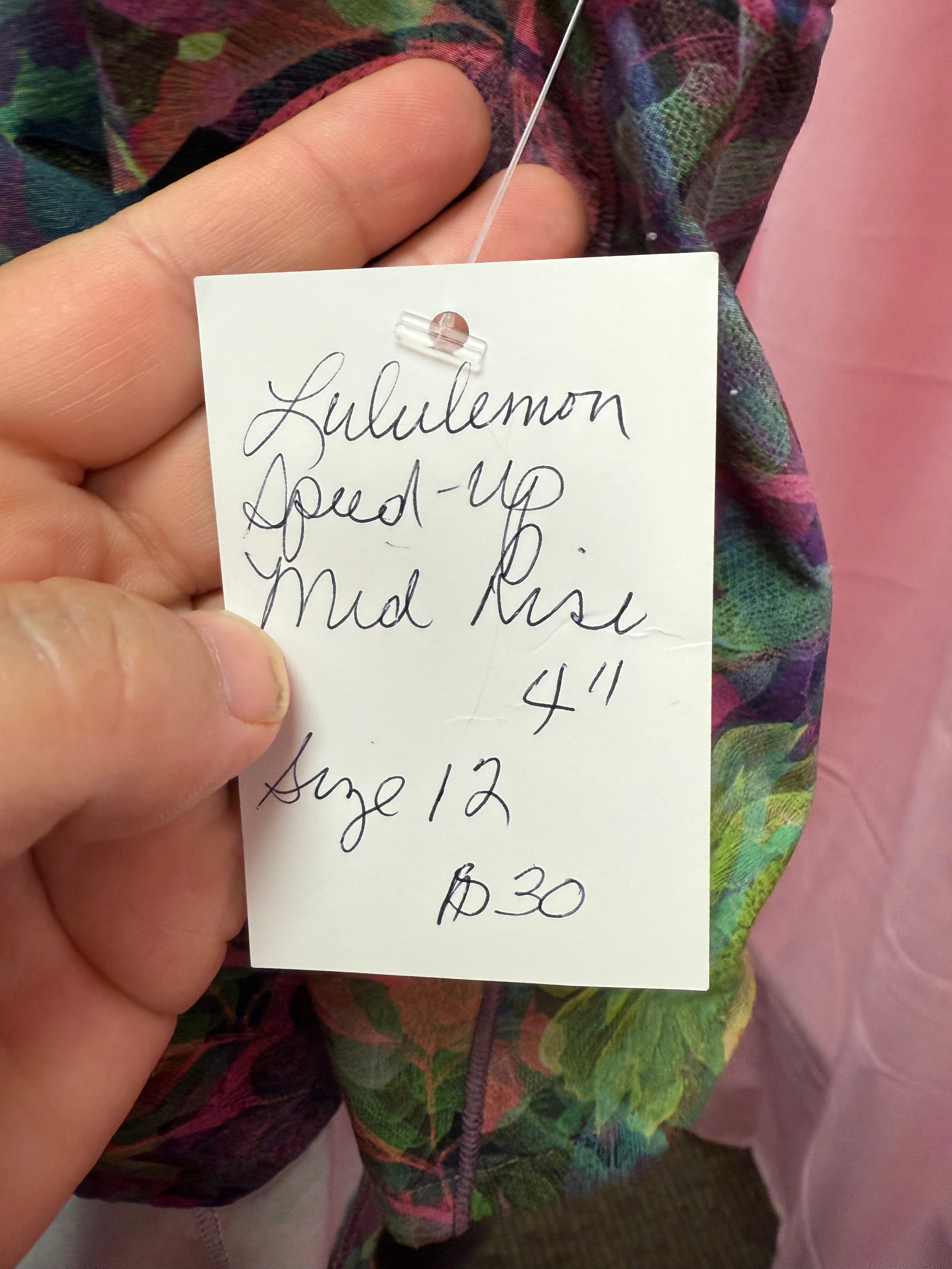 Lululemon Speed-Up “4 Size 12
