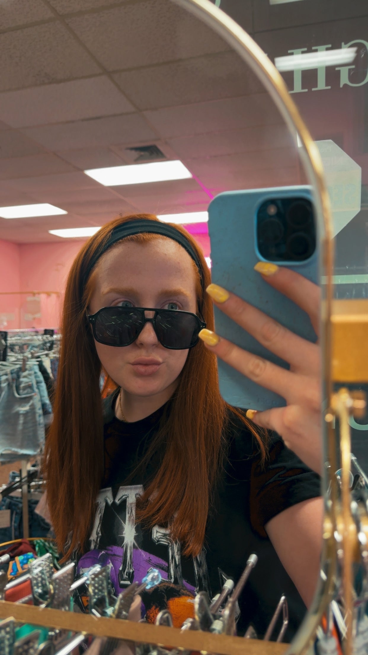 $8 SUNNIES/ Black Acetate Aviator