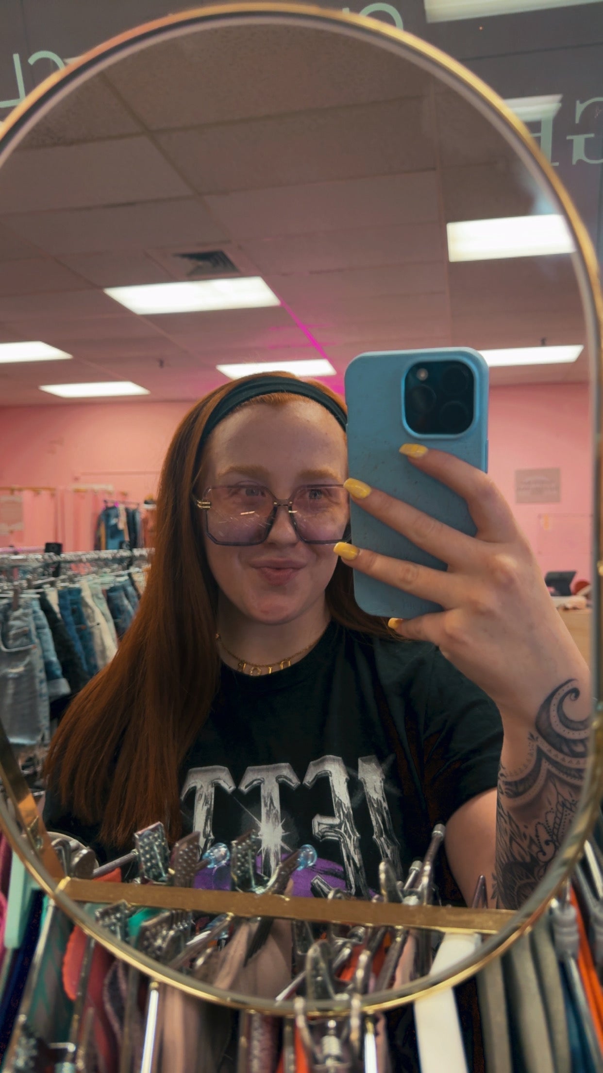 $8 SUNNIEZ- Ombré Purple & Pink Oversized Squares
