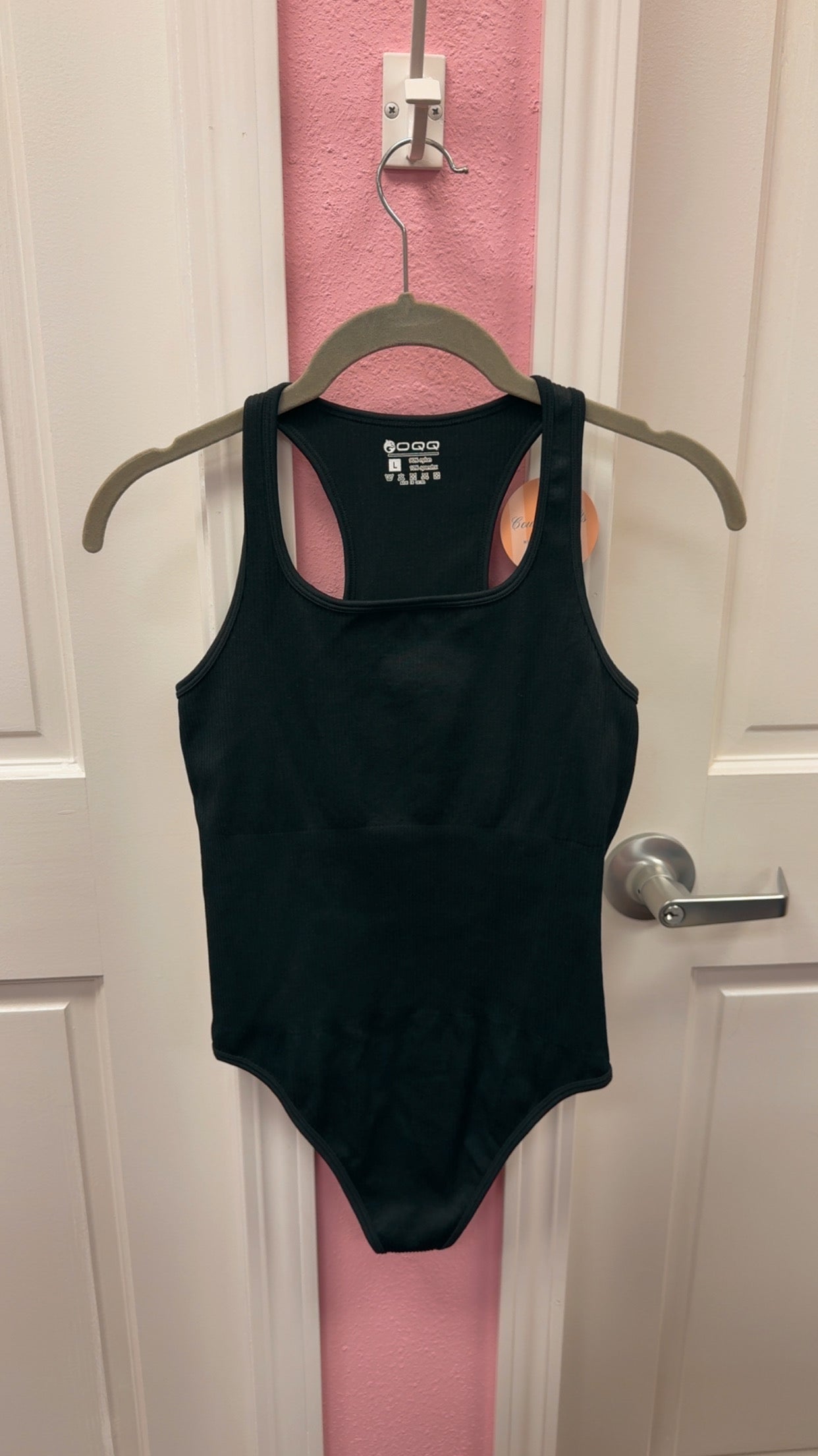 OQQ Bodysuit W/ Slimming Tummy Panel Size Large