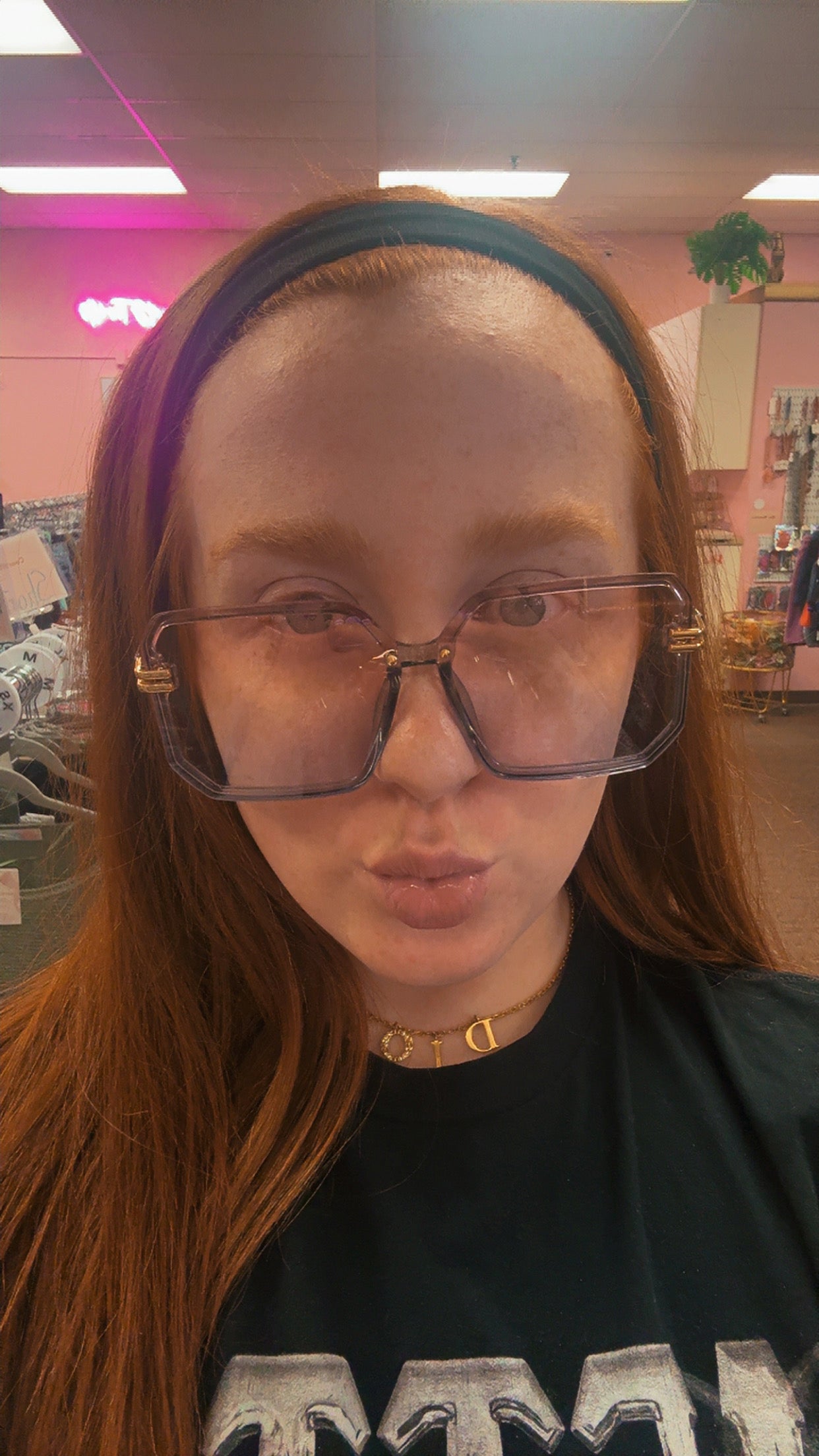 $8 SUNNIEZ- Ombré Purple & Pink Oversized Squares