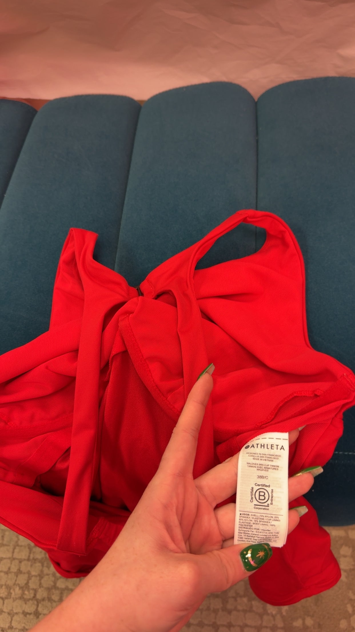 Athleta Swim Tankini Top Size 38B/C Retails $69