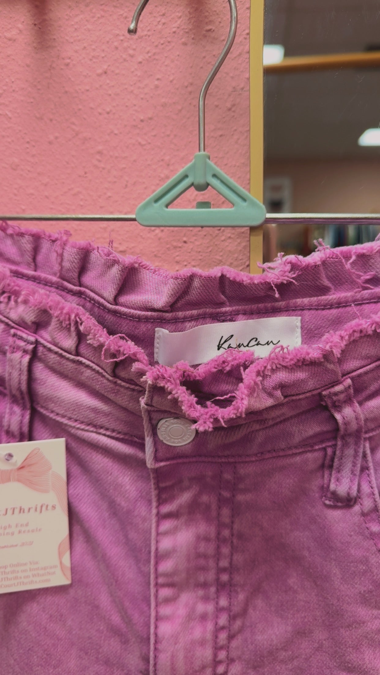 Kancan High Rise Purple Shorts Size 30