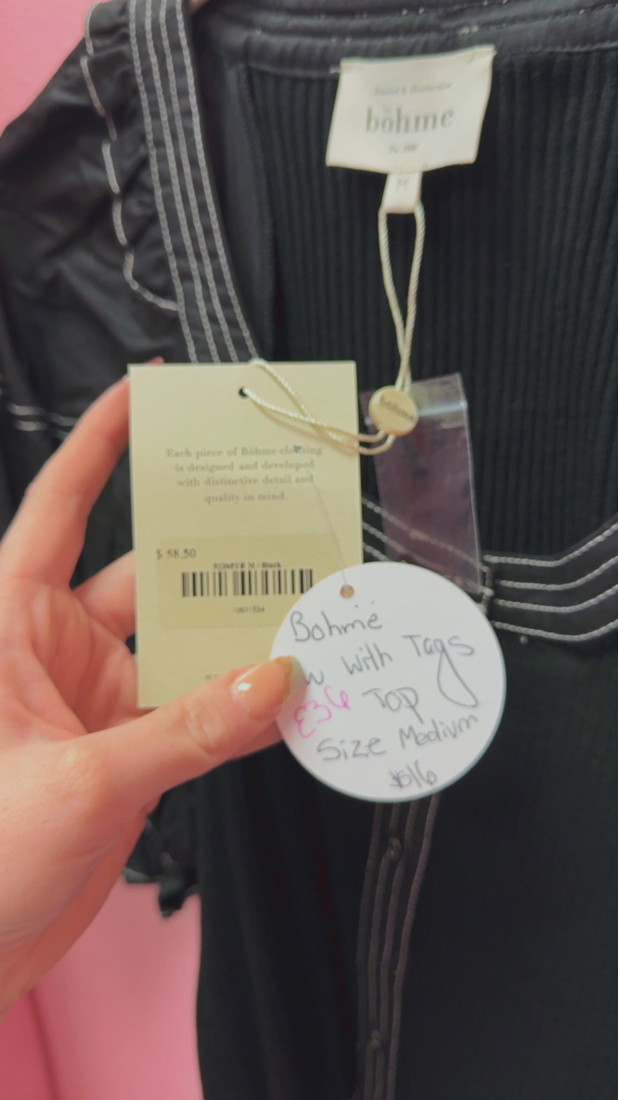 Böhme NWT Top Size Medium