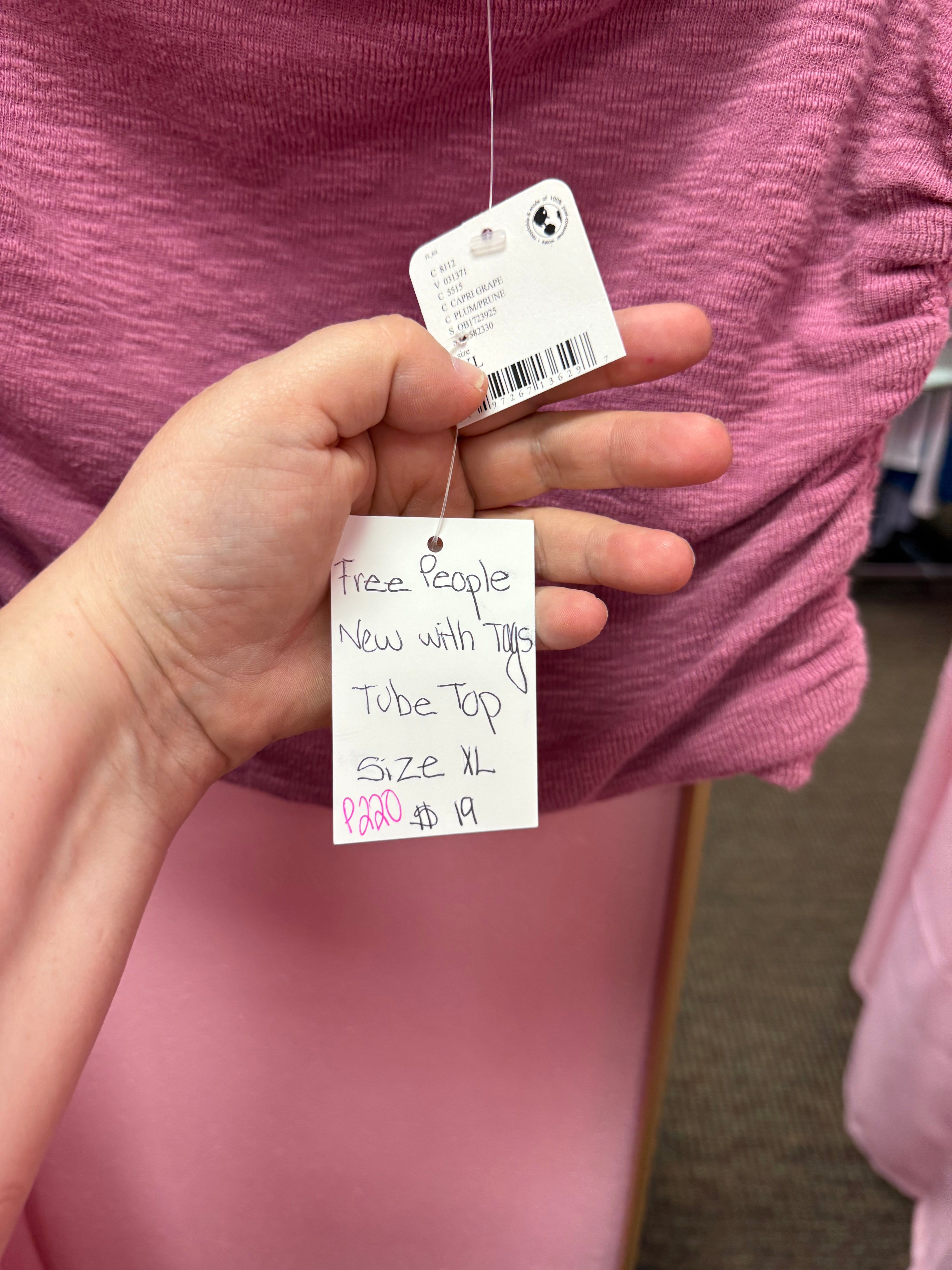 Free People Tube Top XL NWT