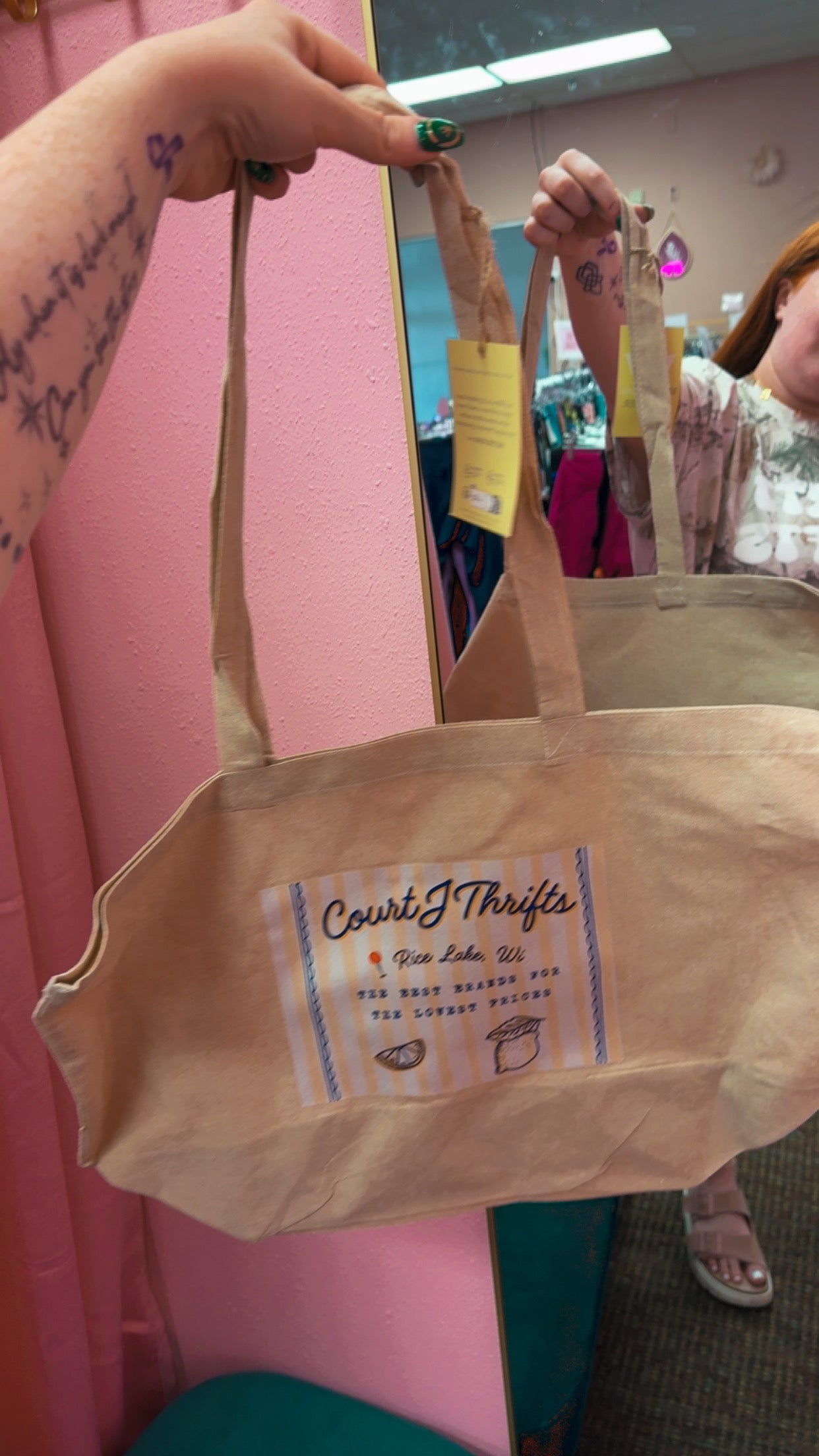CourtJThrifts Reusable Tote Bag