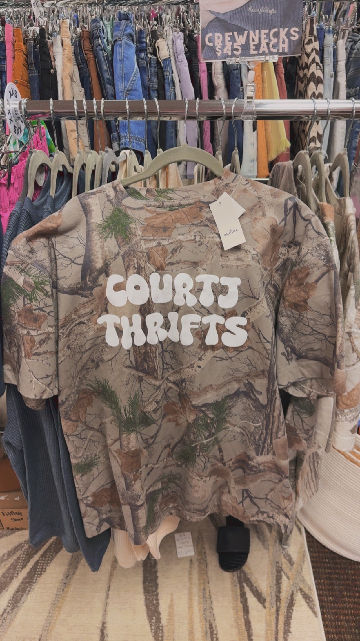 Hollister Camo CourtJThrifts Merch Tee- Dark Camo