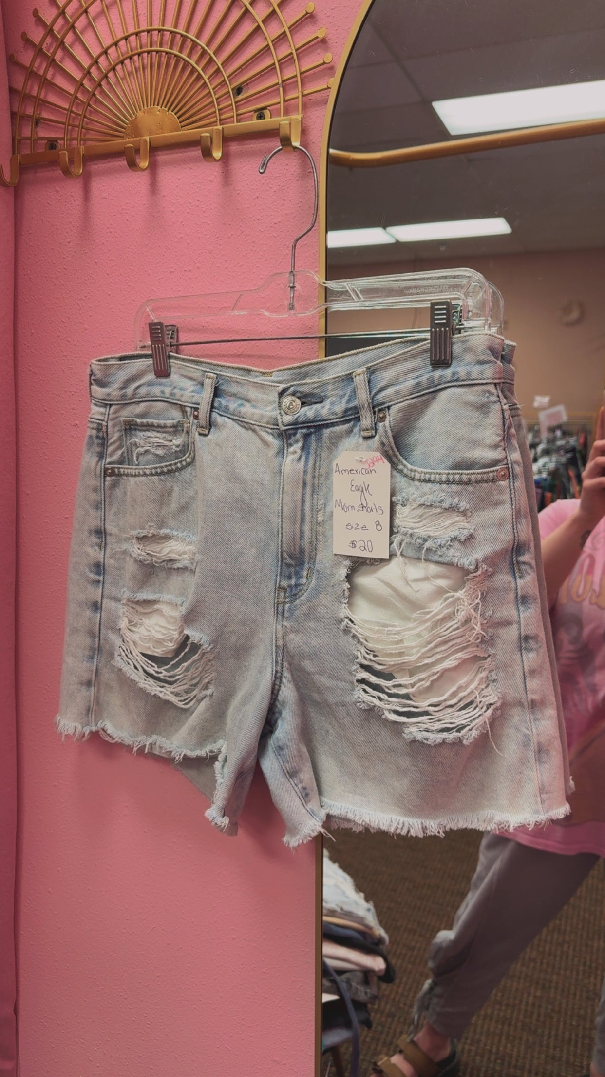 American Eagle Distressed Mom Shorts Size 8