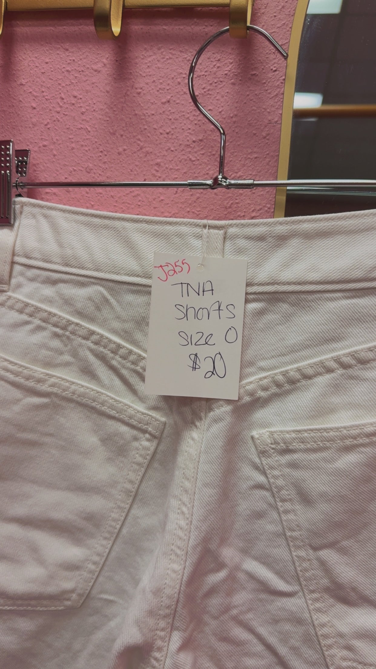 Aritzia Tna White Dad Shorts Size 0