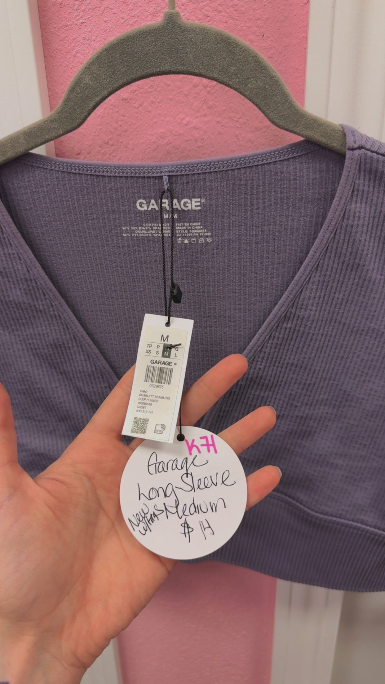 Garage NWT Long Sleeve Size Medium