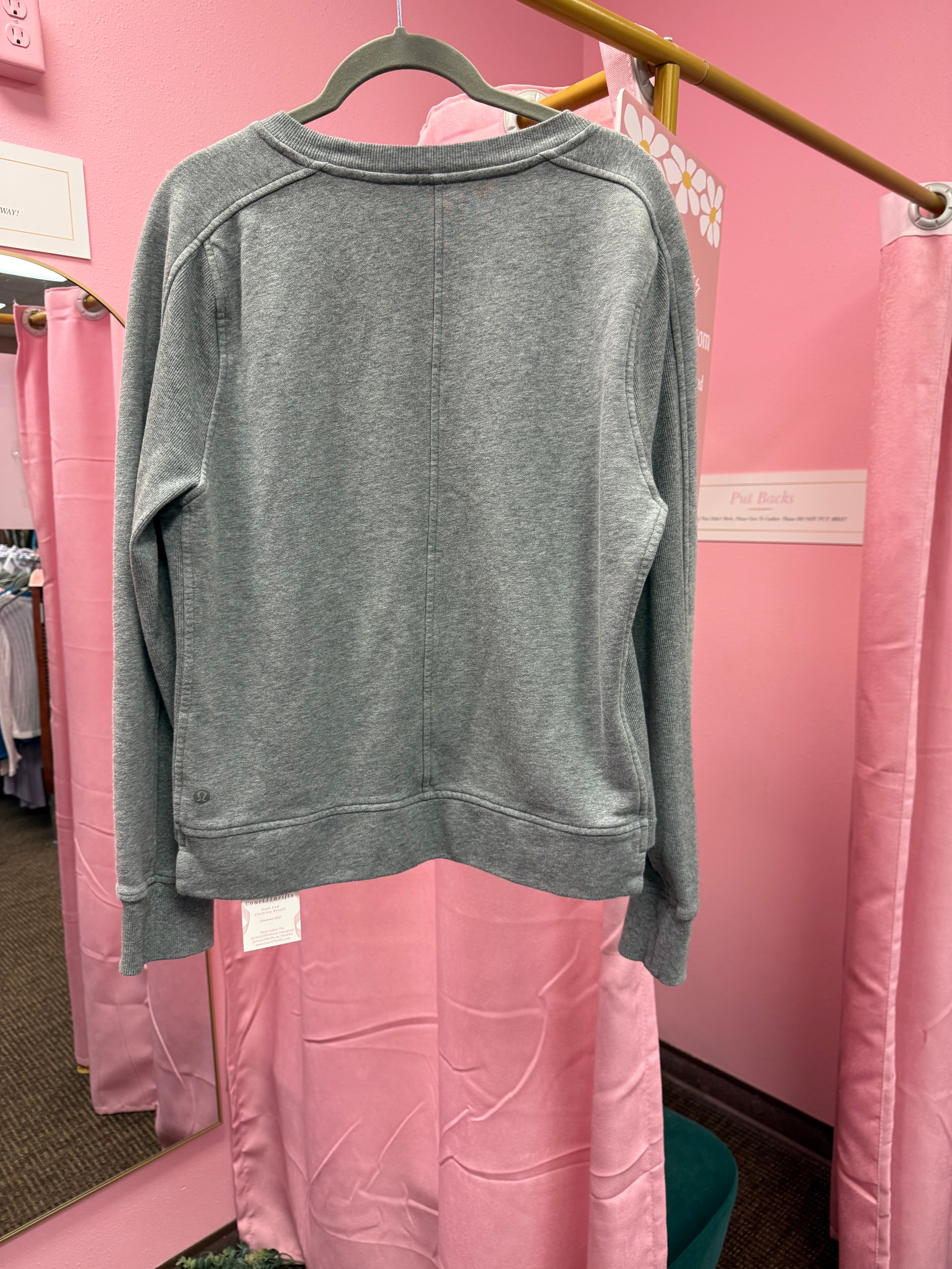 Lululemon Press Pause Crew With Pockets Size 10