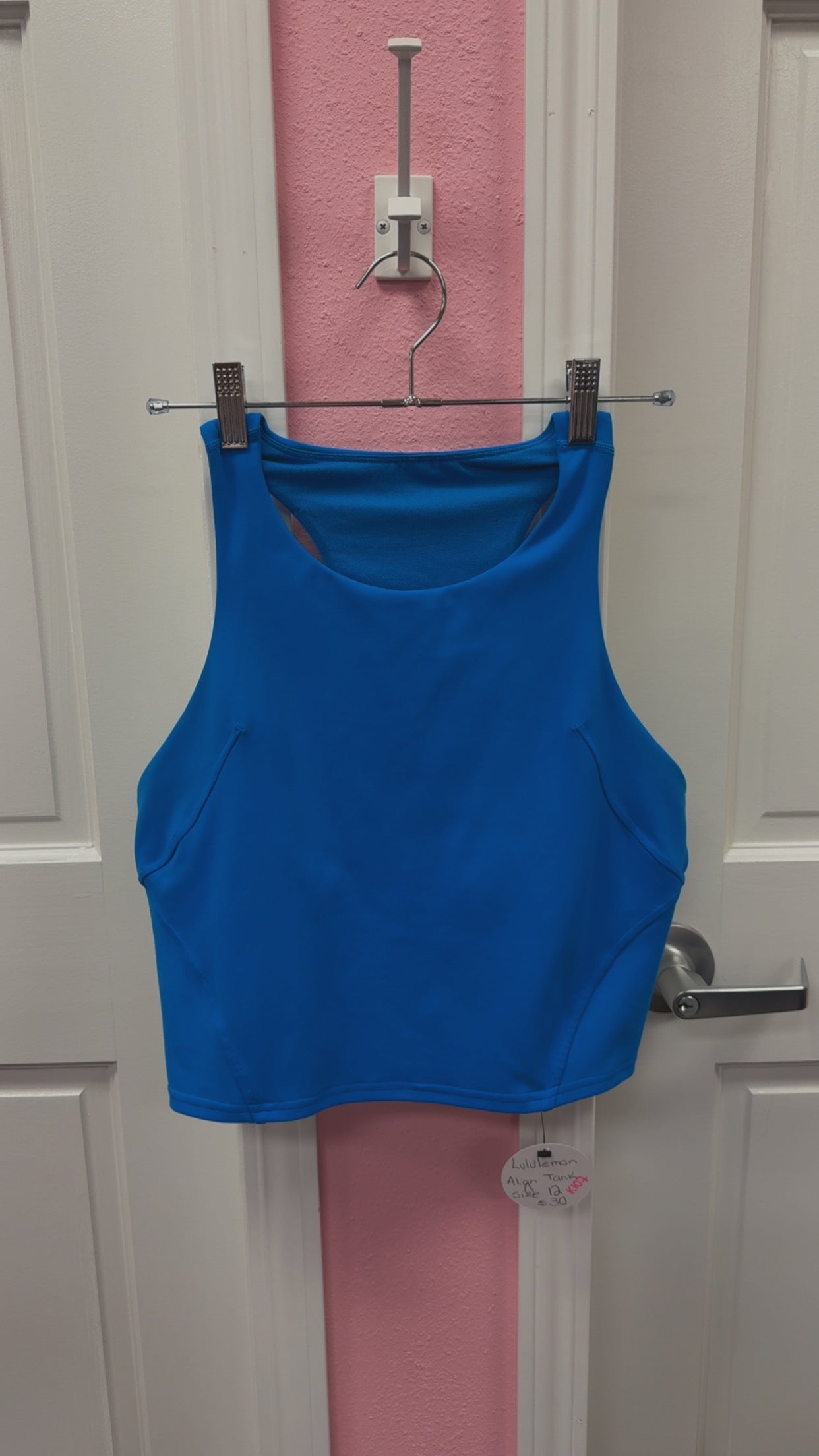 Lulu🍋 Invigorate Training Tank Top Size 12- POOLSIDE BLUE
