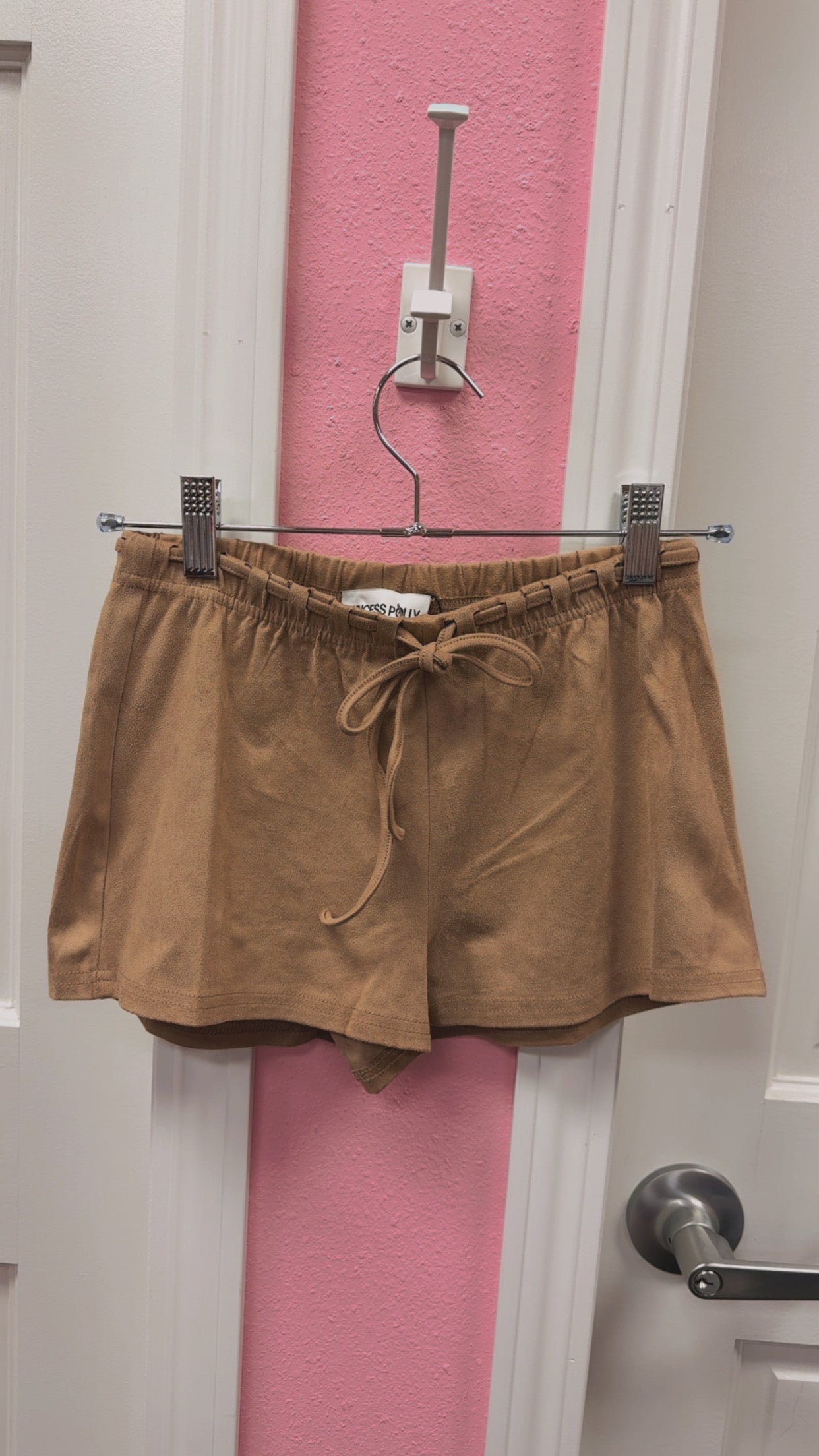 Princess Polly NWT Eternal Youth Faux Suede Short in Taupe Size US 2