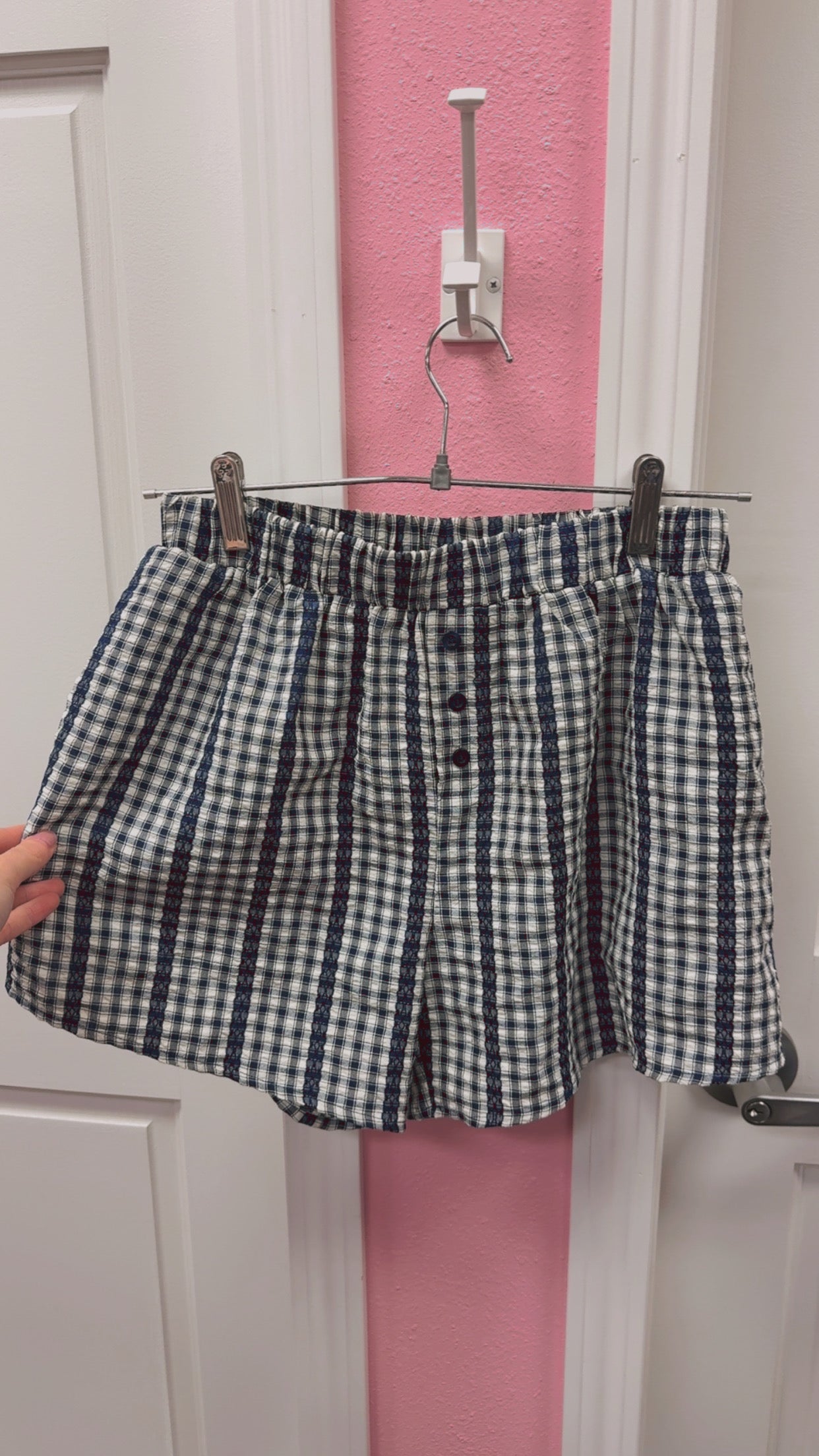 33 Coast Gingham & Lace Boxer Shorts Size S/M