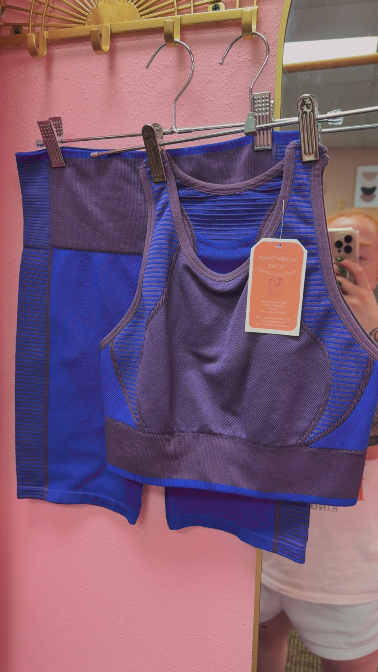 Ryka Workout SET - Sports Bra + Shorts Size Medium